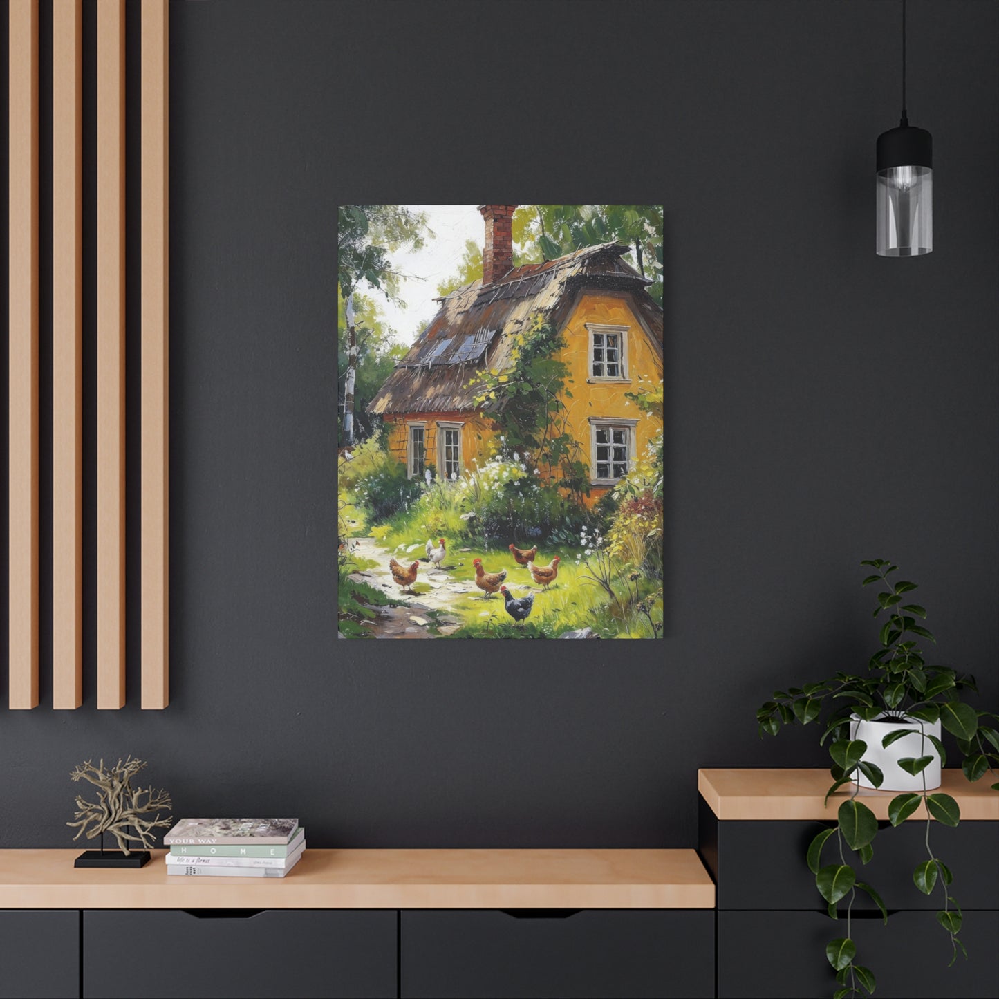 Hens Pecking Countryside Wall Art & Canvas Prints