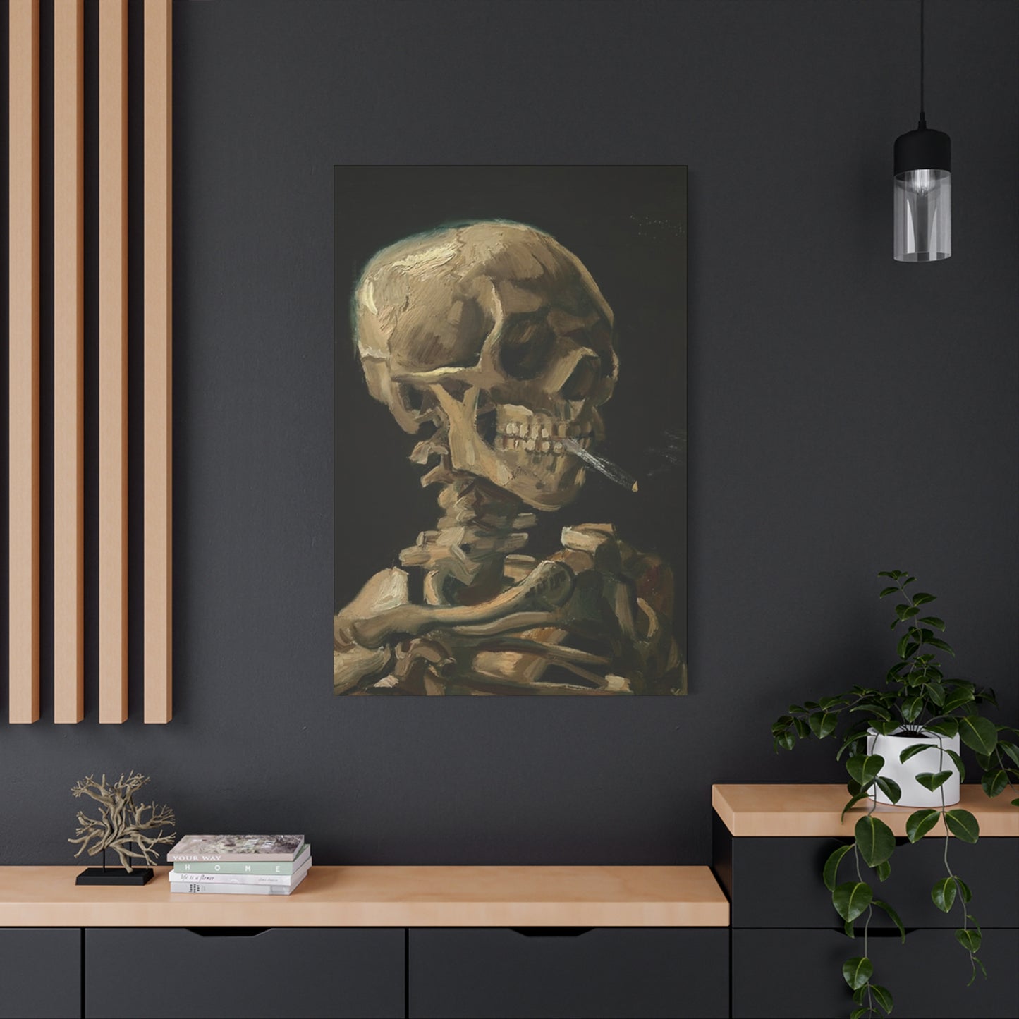Smoking Skull Wall Art & Canvas Prints