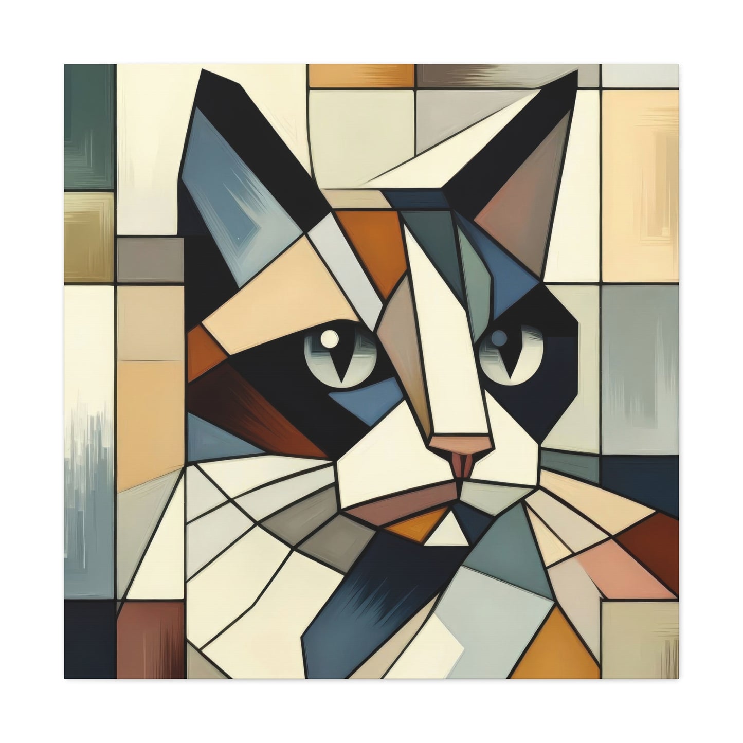 Cat Portrait Cubism Wall Art & Canvas Prints
