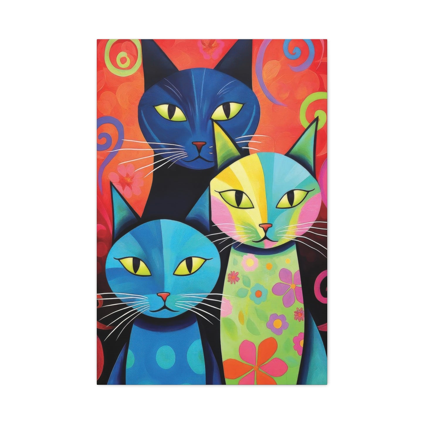 Cat Family Abstract Fresh Wall Art & Canvas Prints