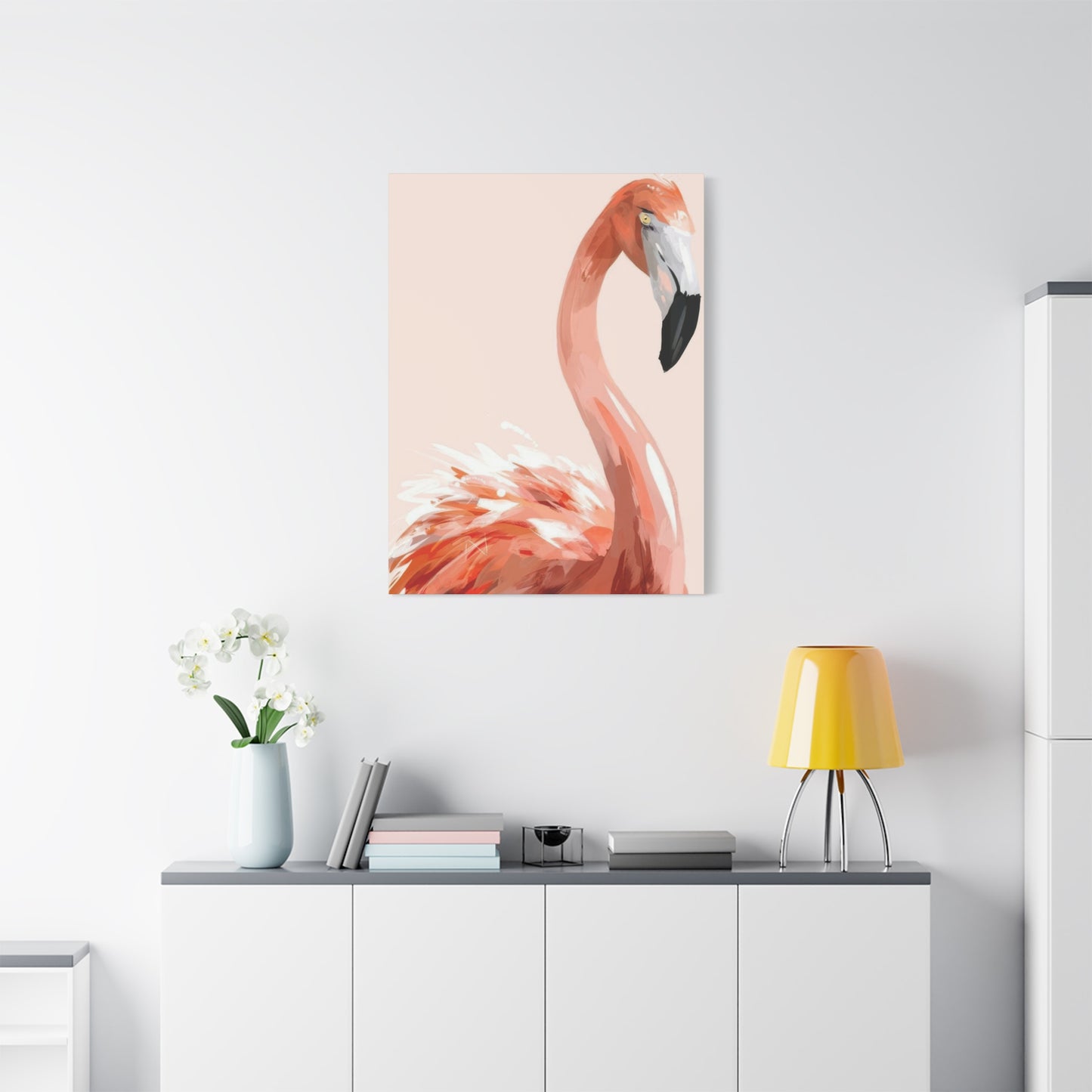 Flamingo Light Portrait Wall Art & Canvas Prints