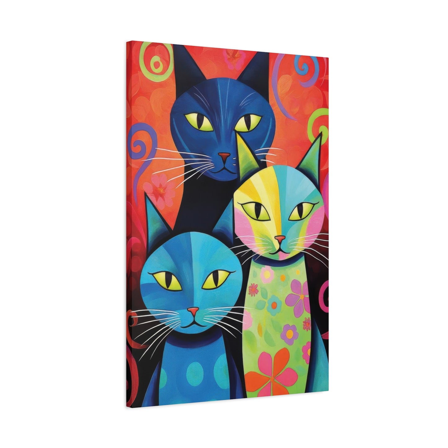 Cat Family Abstract Fresh Wall Art & Canvas Prints