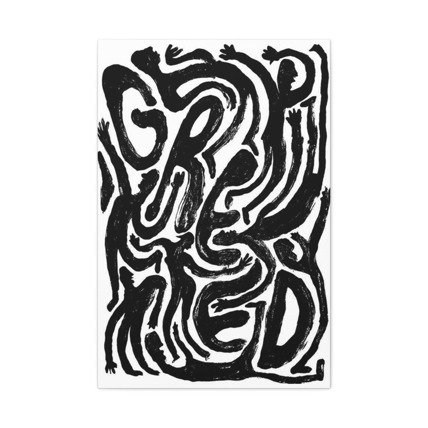 Black & White Greed Wall Art & Canvas Prints