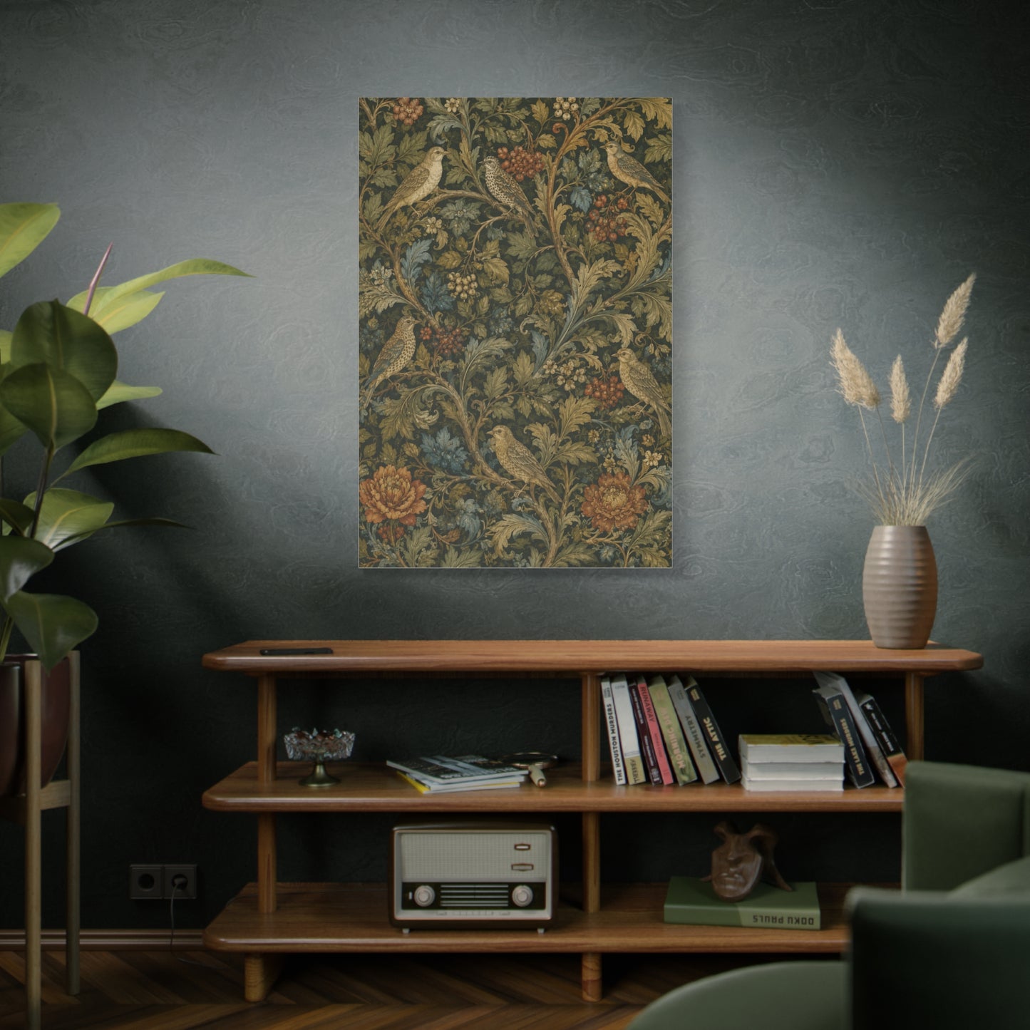 Matthew 6:26 Heritage Botanical Scripture Wall Art & Canvas Print