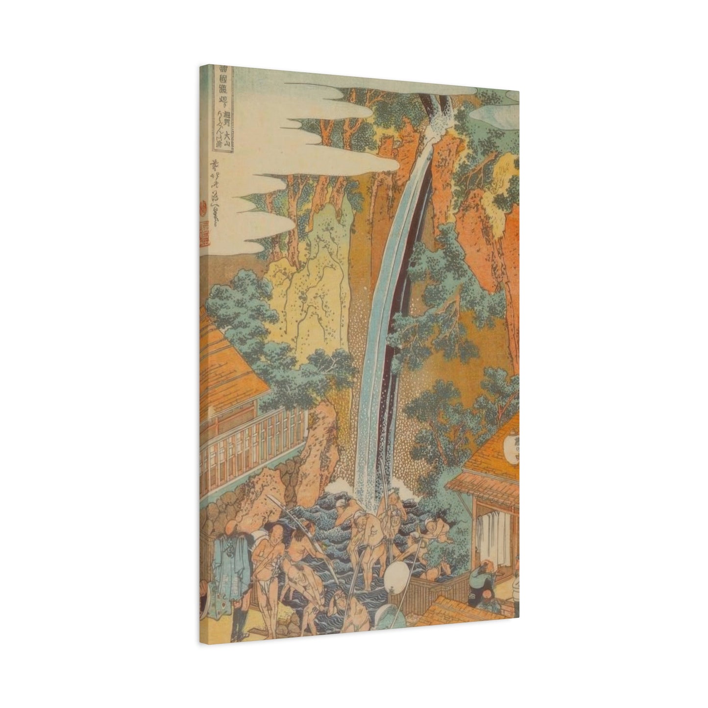 Katsushika Hokusai Roben Waterfall At Oyama An Sagami Province Wall Art & Canvas Prints