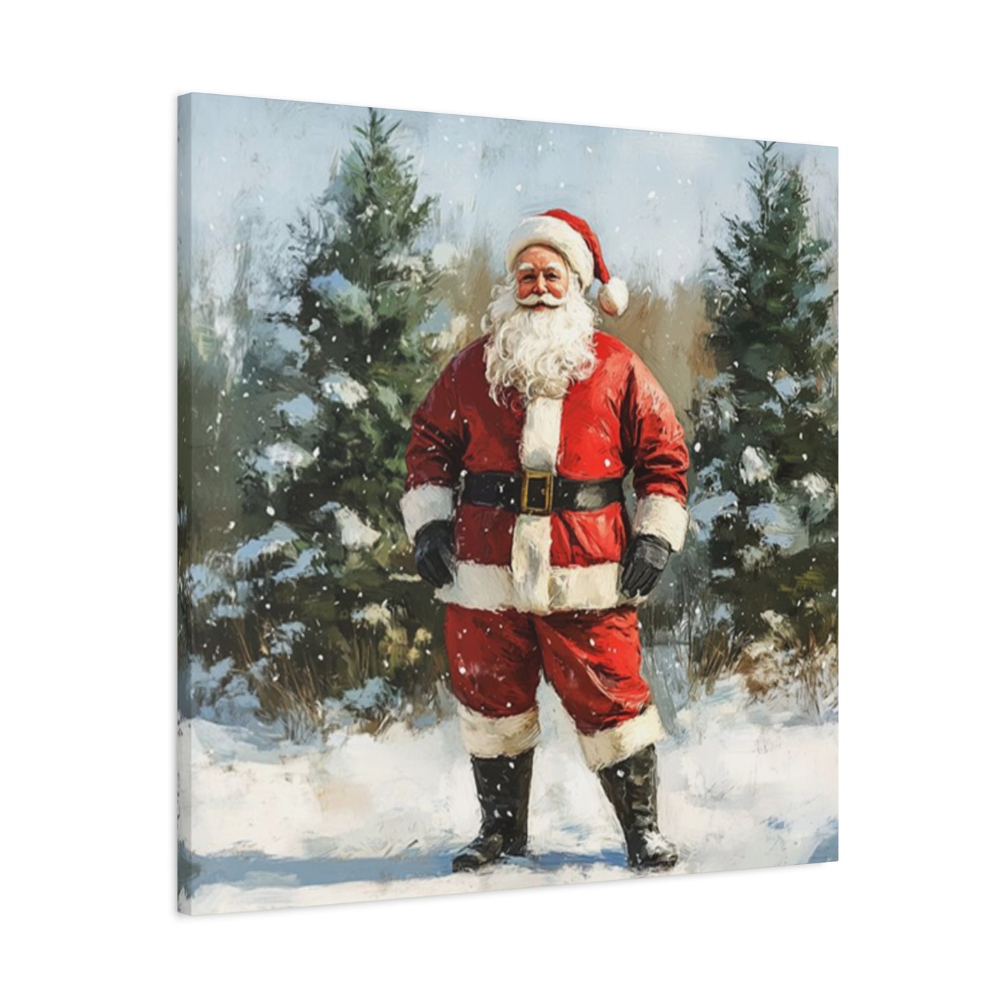 Santa Claus In Snow Wall Art & Canvas Prints