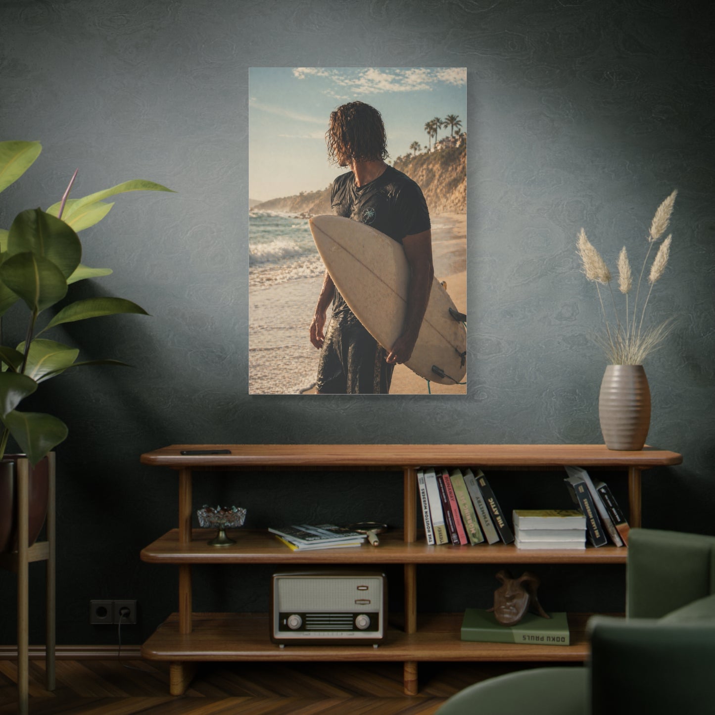Coastal Surf Reflection Portrait Wall Art & Canvas Print