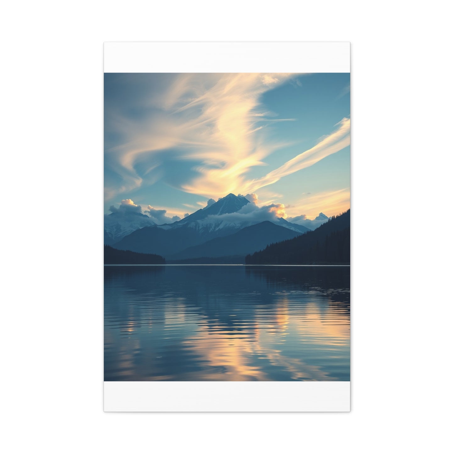 Premium Lake Canvas Print: Tranquil Waters Wall Decor
