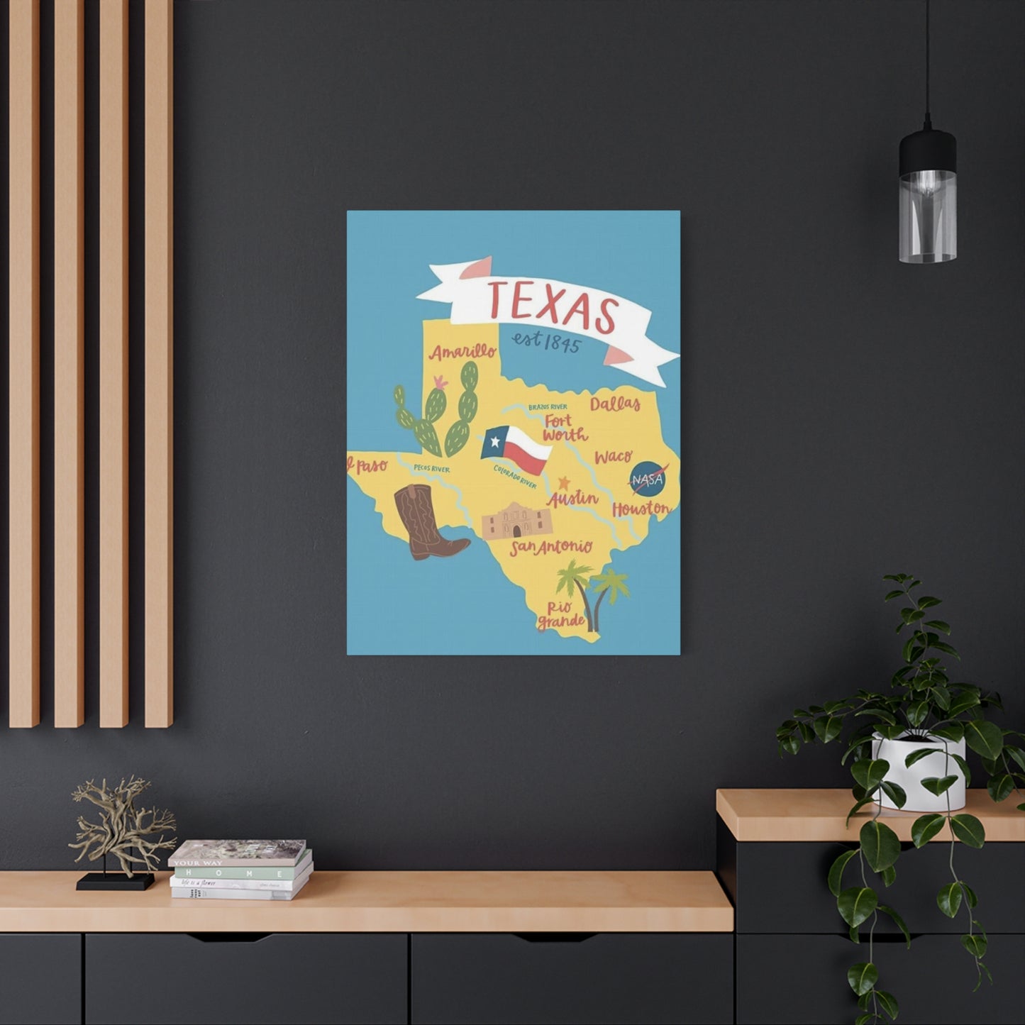 Texas Est. 1845 Poster Wall Art & Canvas Prints