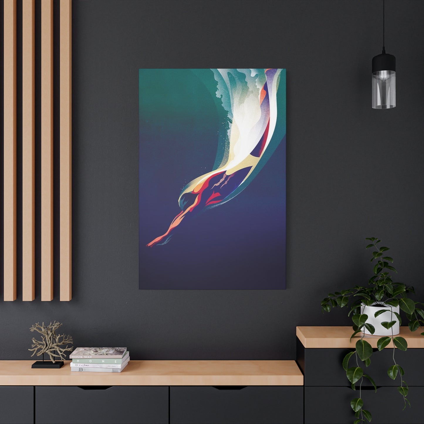 Wave Diving Poster Wall Art & Canvas Prints