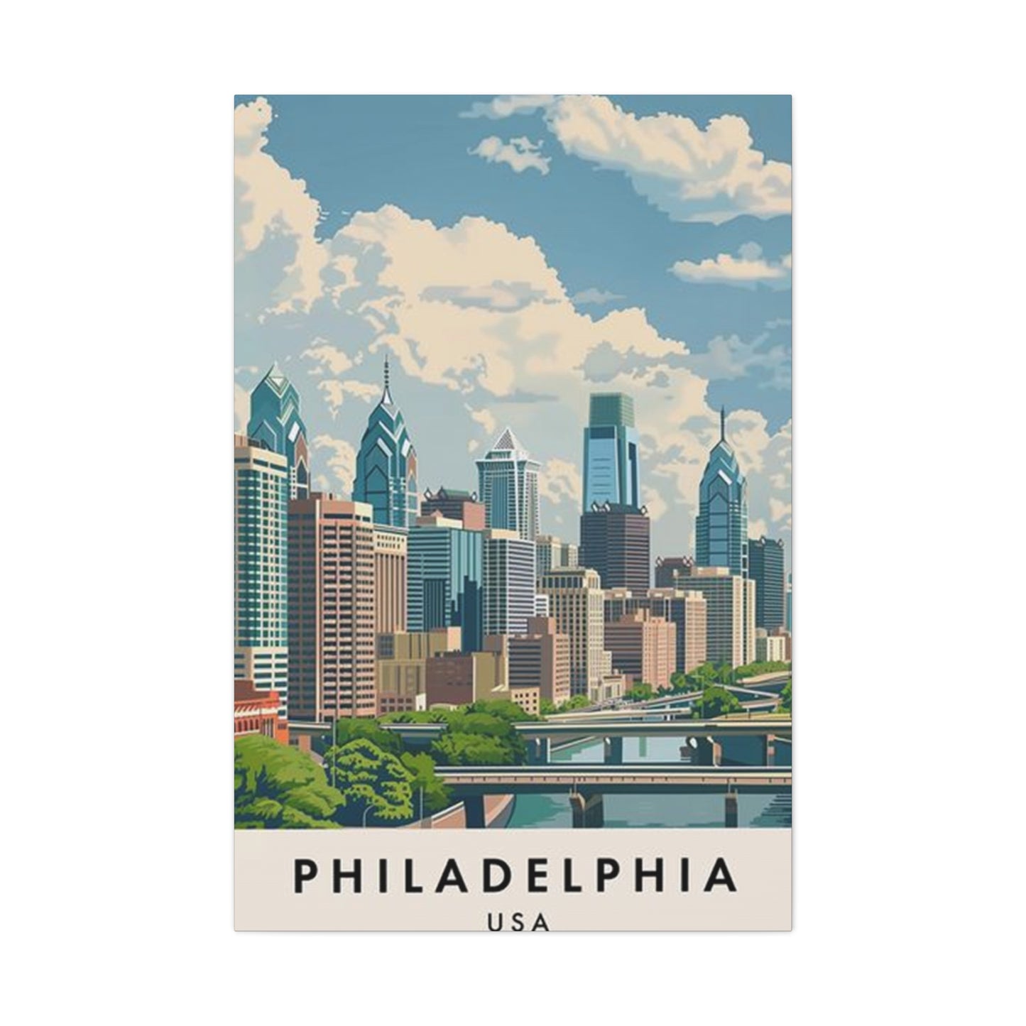 Bright Sunny Day In Philadelphia Wall Art & Canvas Prints