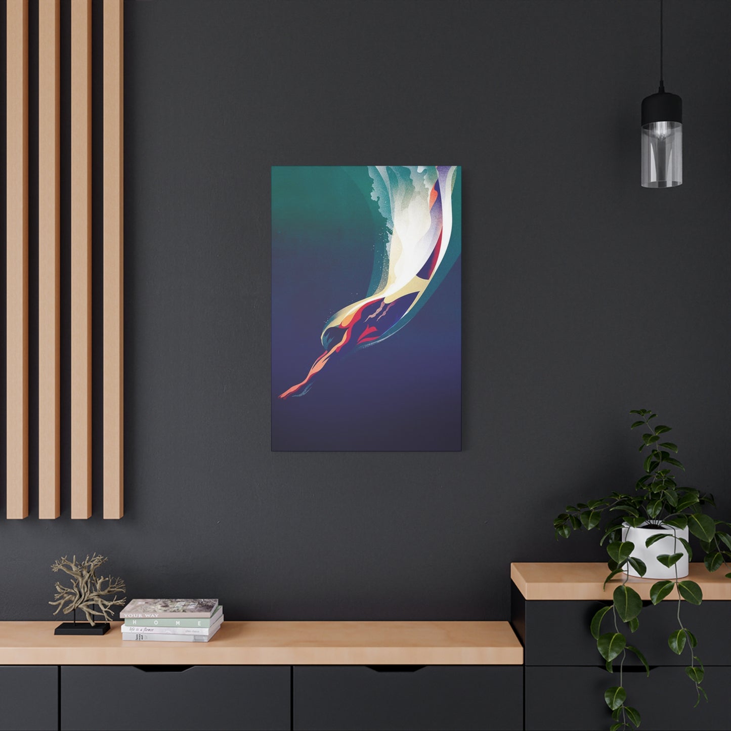 Wave Diving Poster Wall Art & Canvas Prints