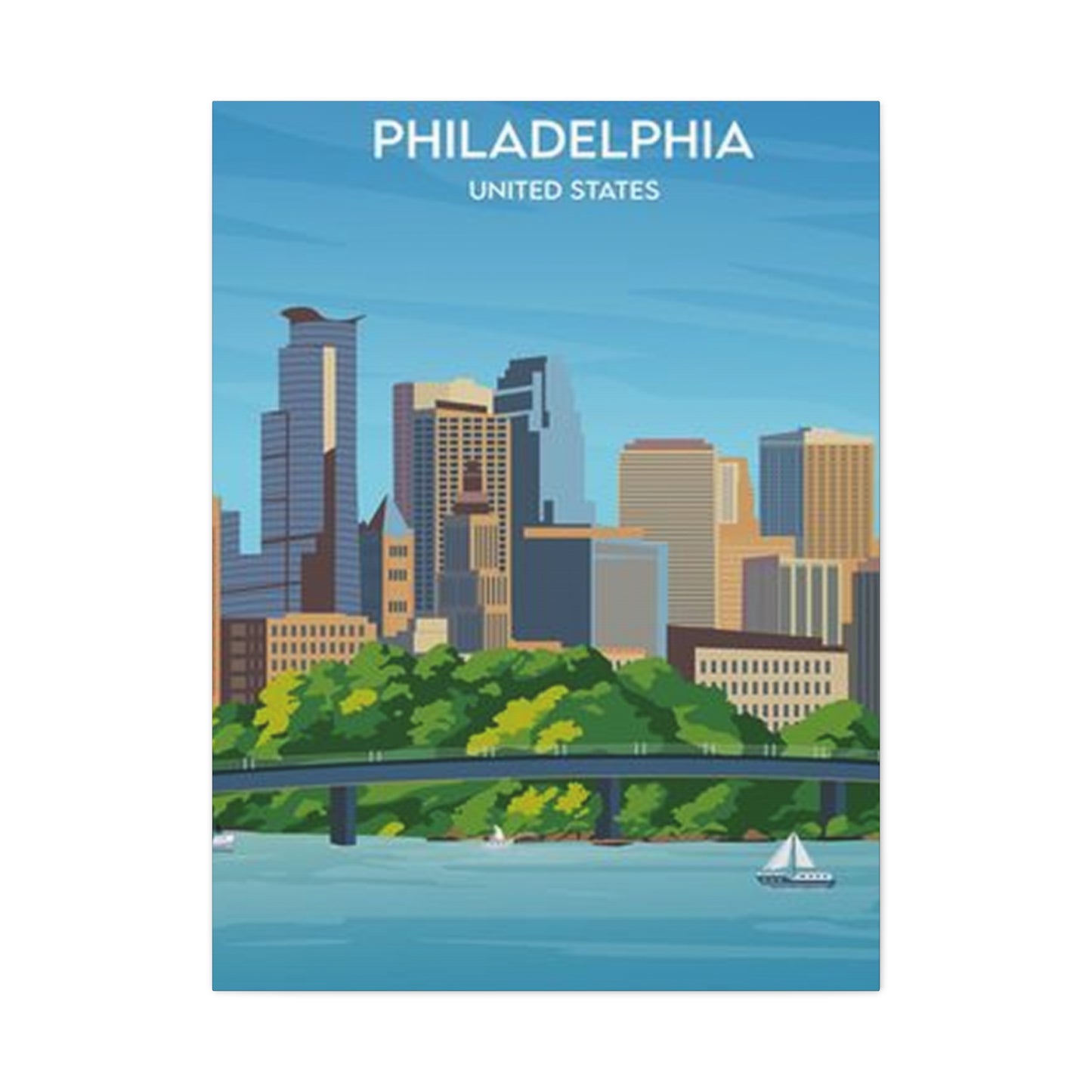 Philadelphia United States Poster Wall Art & Canvas Prints