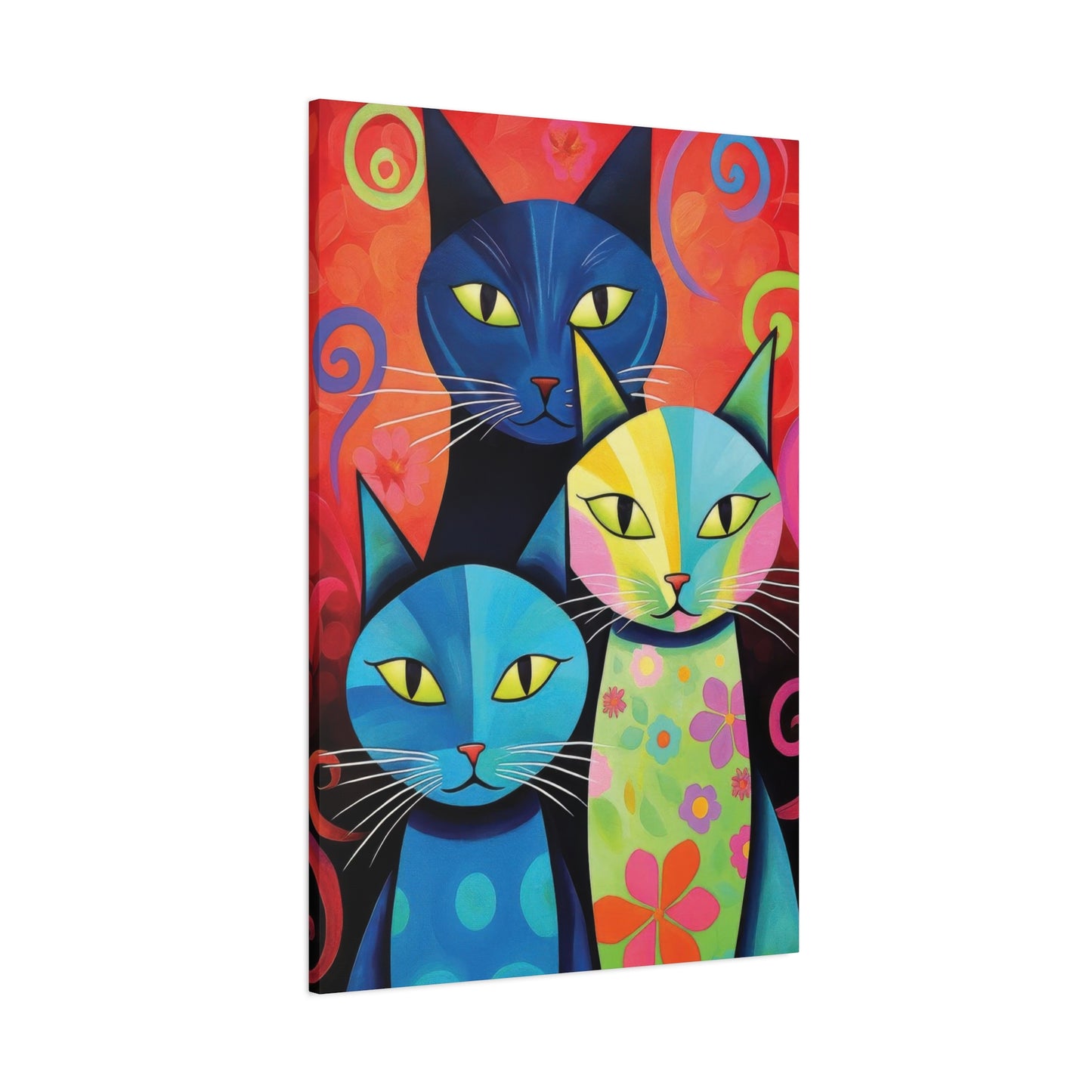 Cat Family Abstract Fresh Wall Art & Canvas Prints