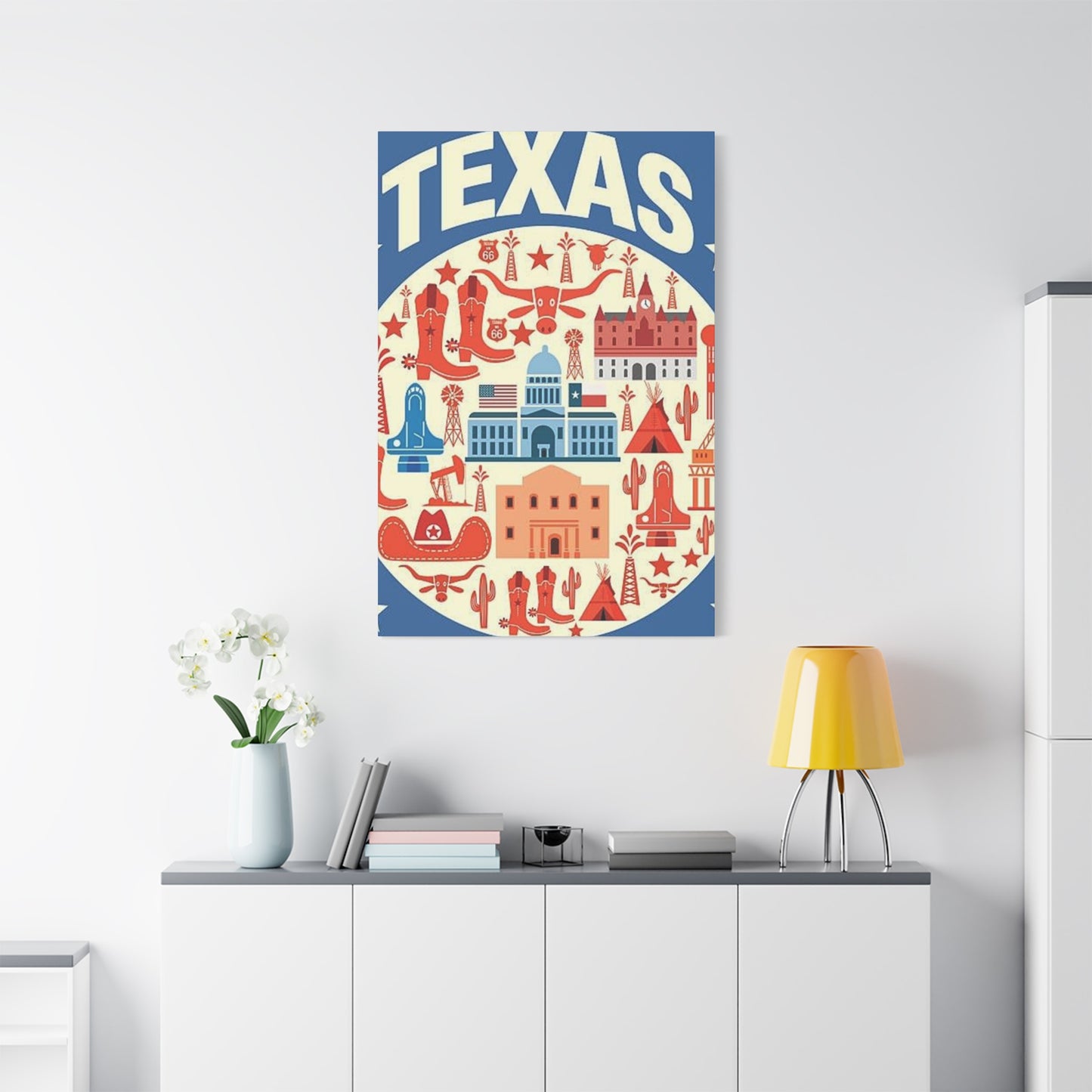 Blue Texas Poster Wall Art & Canvas Prints