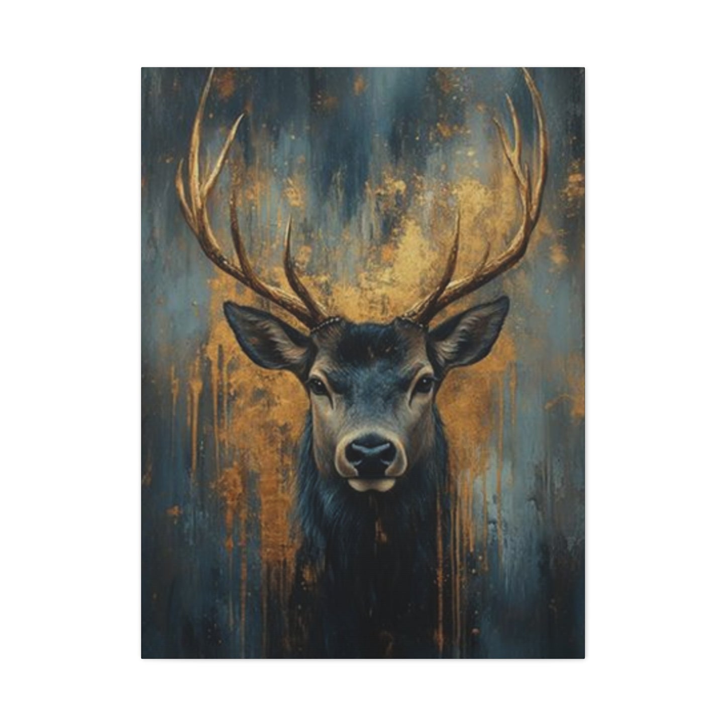 Golden Canvas Reindeer Wall Art & Canvas Prints