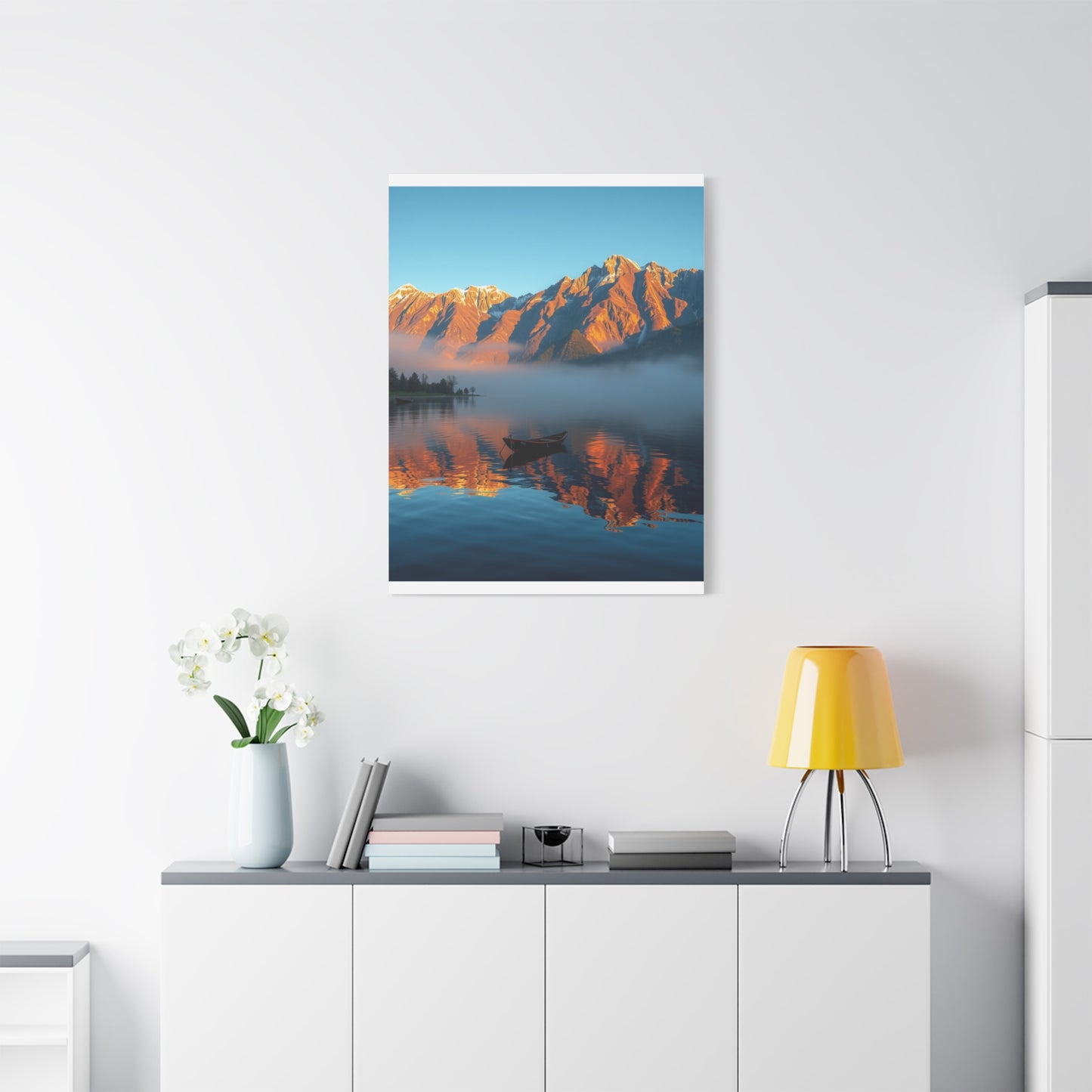 Premium Lake Canvas Print: Tranquil Waters Wall Decor