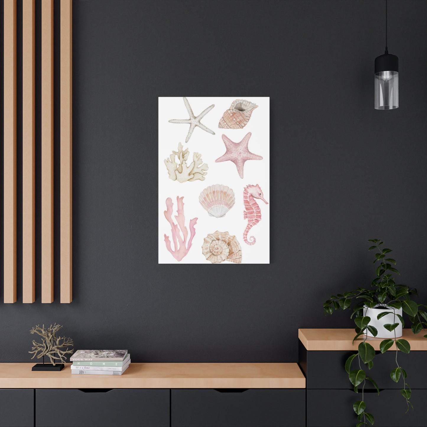 Beautiful Pink Shell Shape Poster Wall Art & Canvas Prints