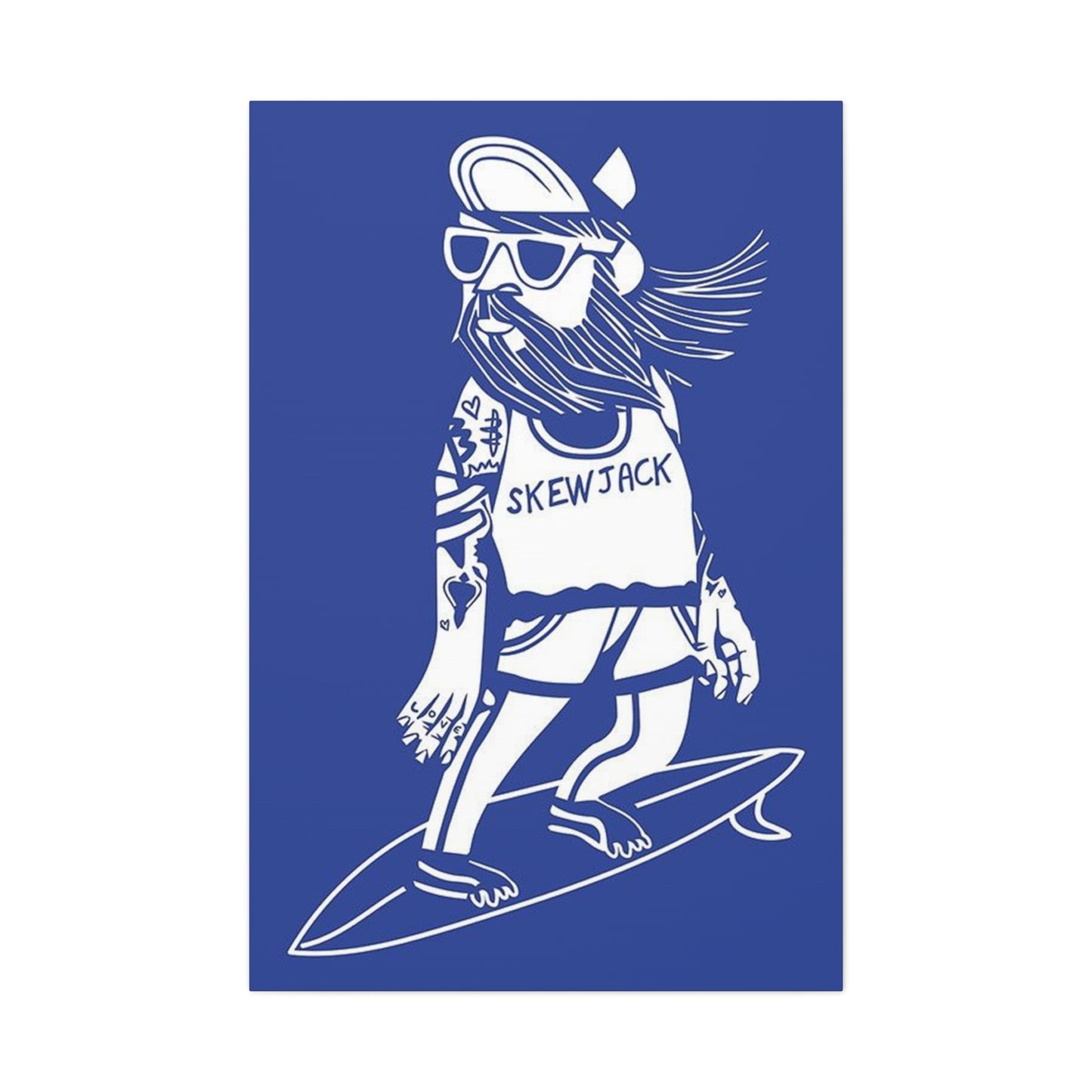Cartoon Surfing Graffiti Poster Wall Art & Canvas Prints