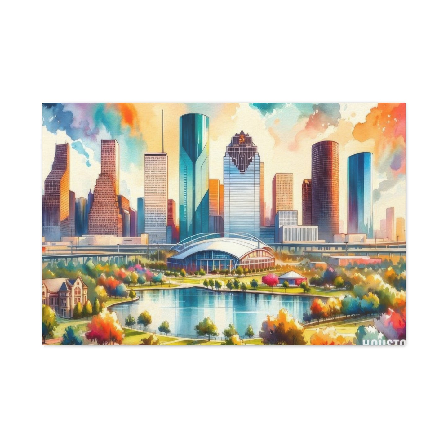 Houston Skyline Vivid Wall Art & Canvas Prints