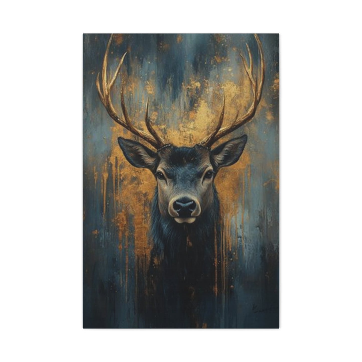 Golden Canvas Reindeer Wall Art & Canvas Prints