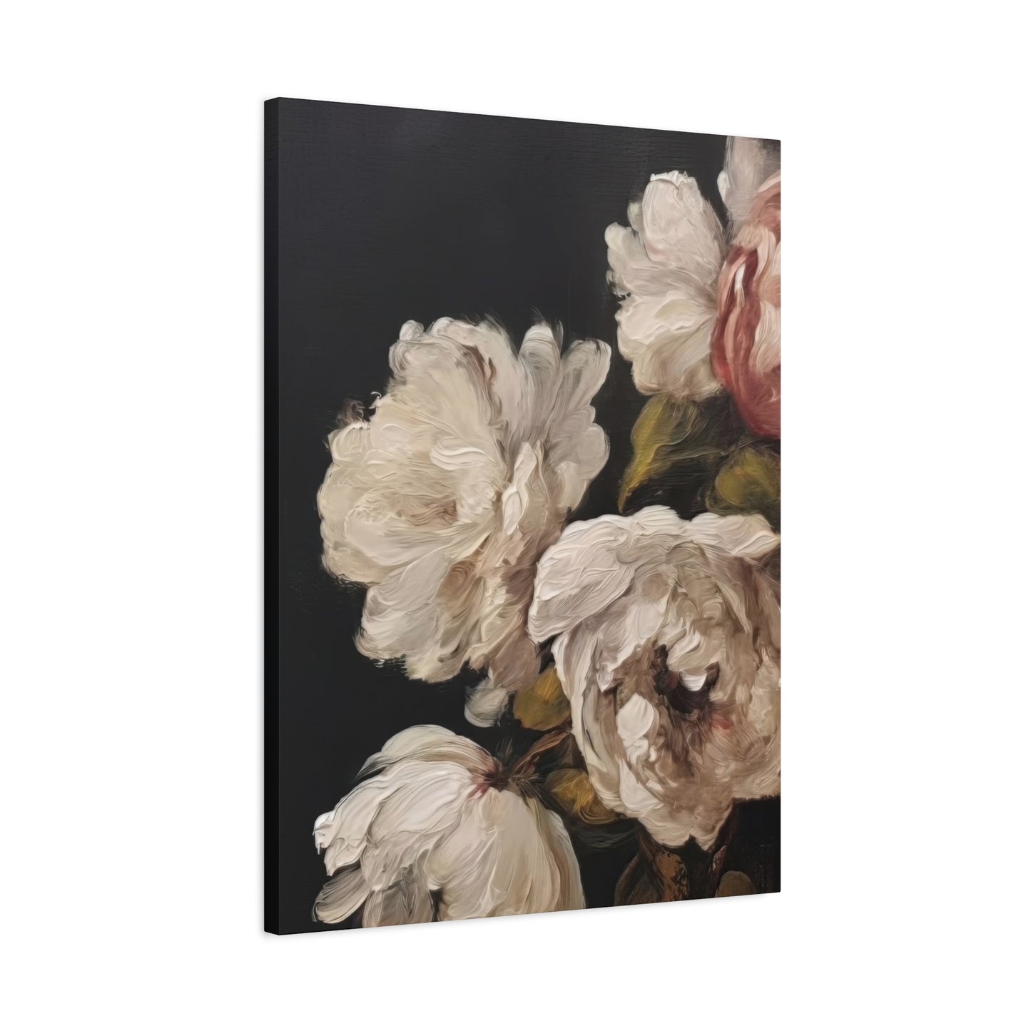 White Flower Dark Wall Art & Canvas Prints