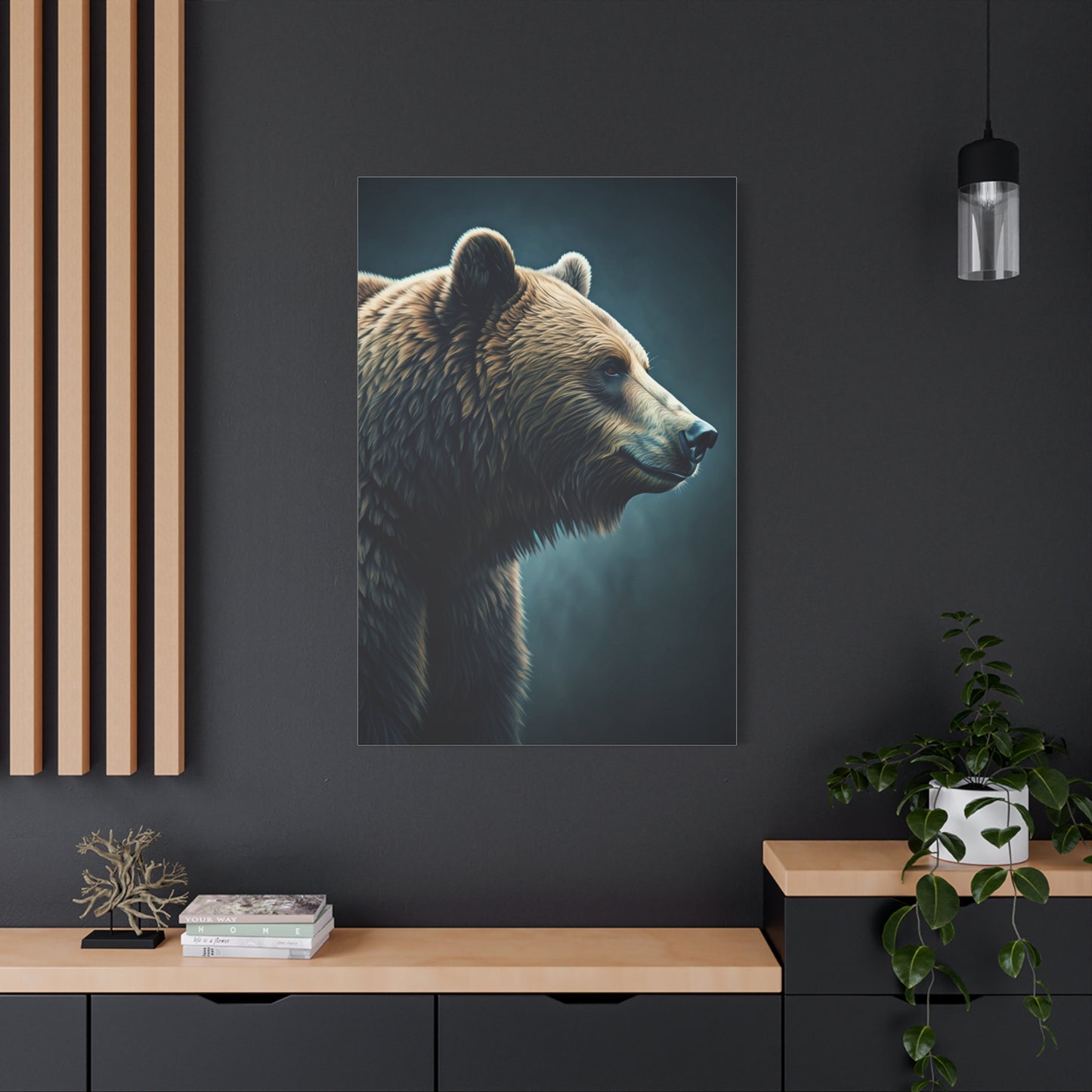 Side Profile Bear Elegance Wall Art & Canvas Prints