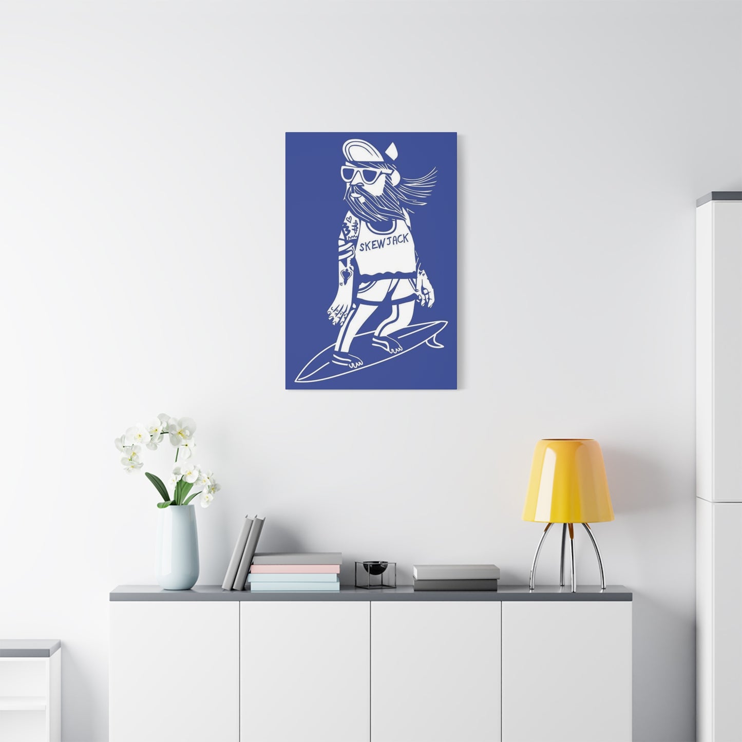 Cartoon Surfing Graffiti Poster Wall Art & Canvas Prints