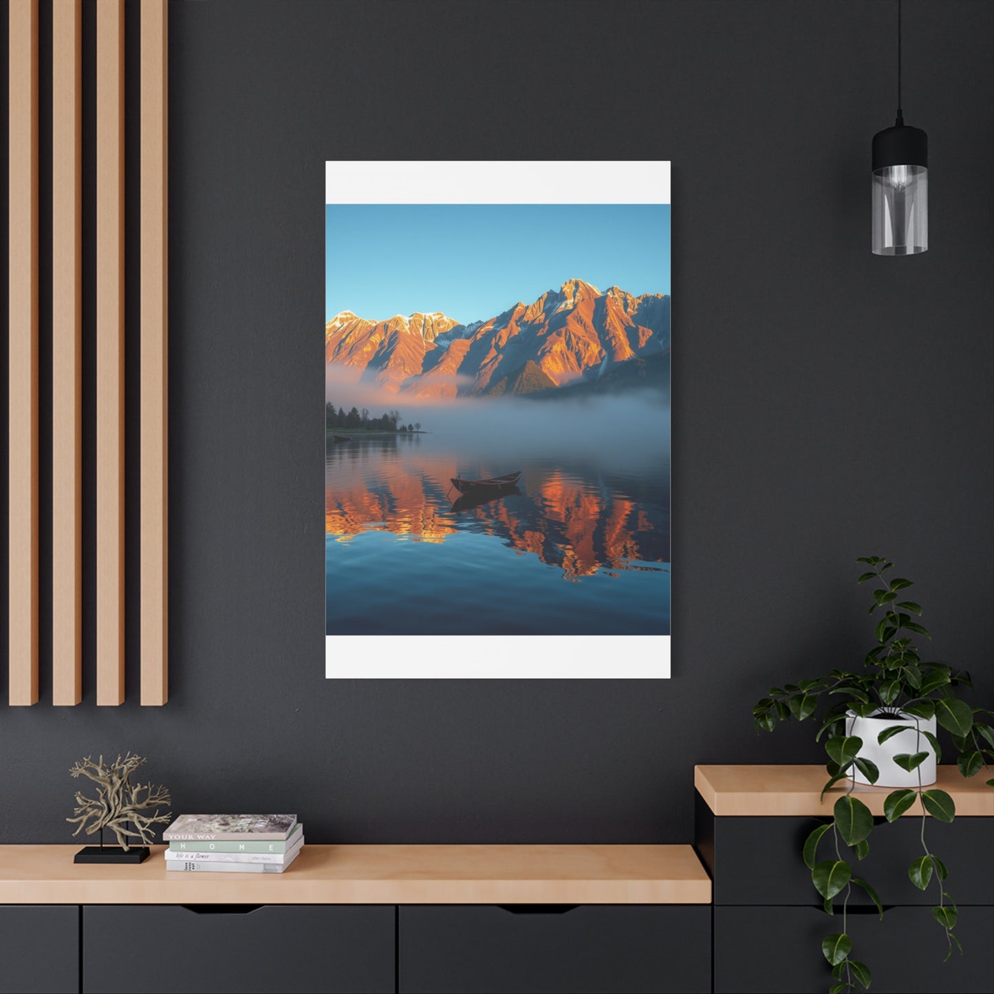 Premium Lake Canvas Print: Tranquil Waters Wall Decor