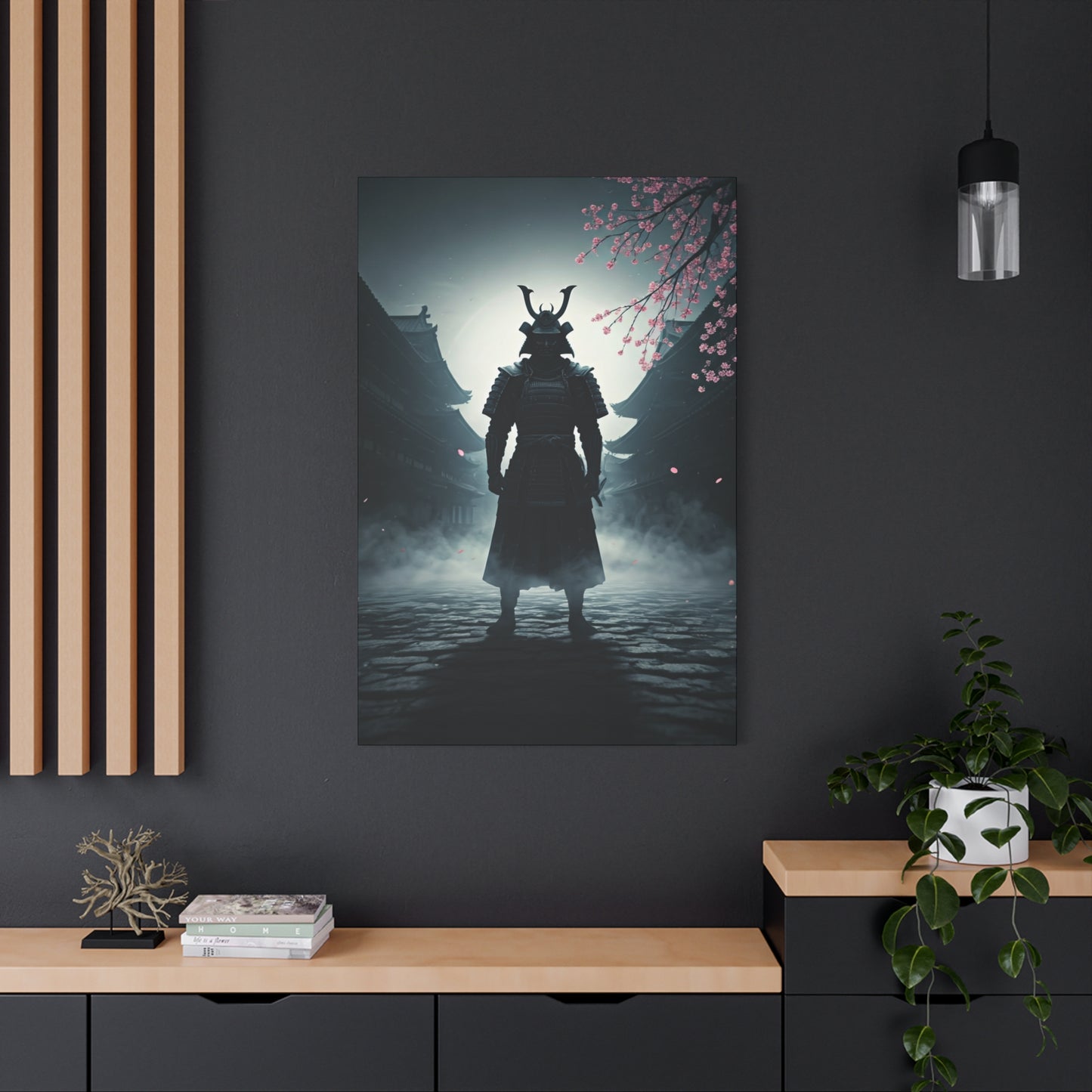 Samurai in the Misty Street Wall Art & Canvas Prints