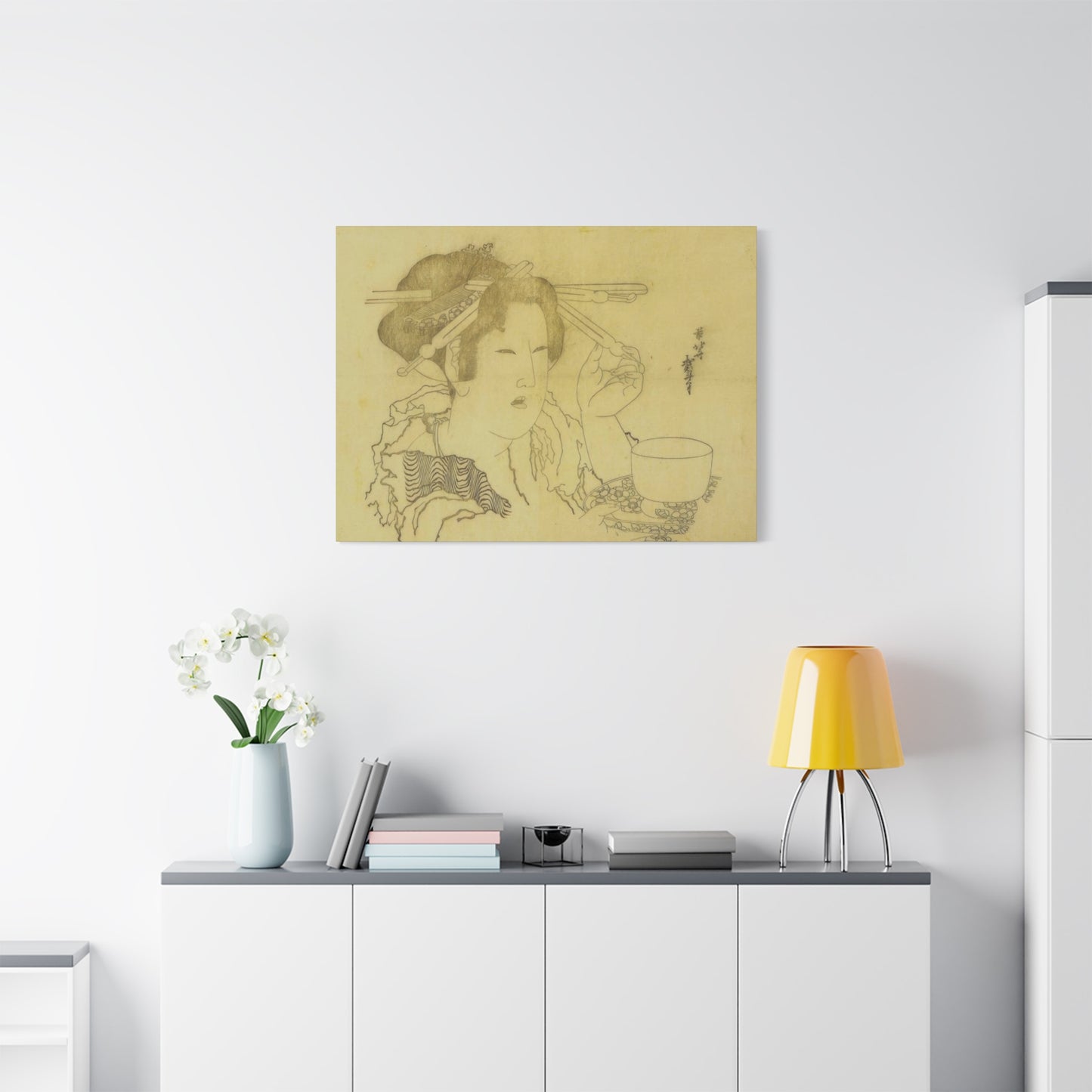 Katsushika Hokusai Woman With A Teacup Wall Art & Canvas Prints