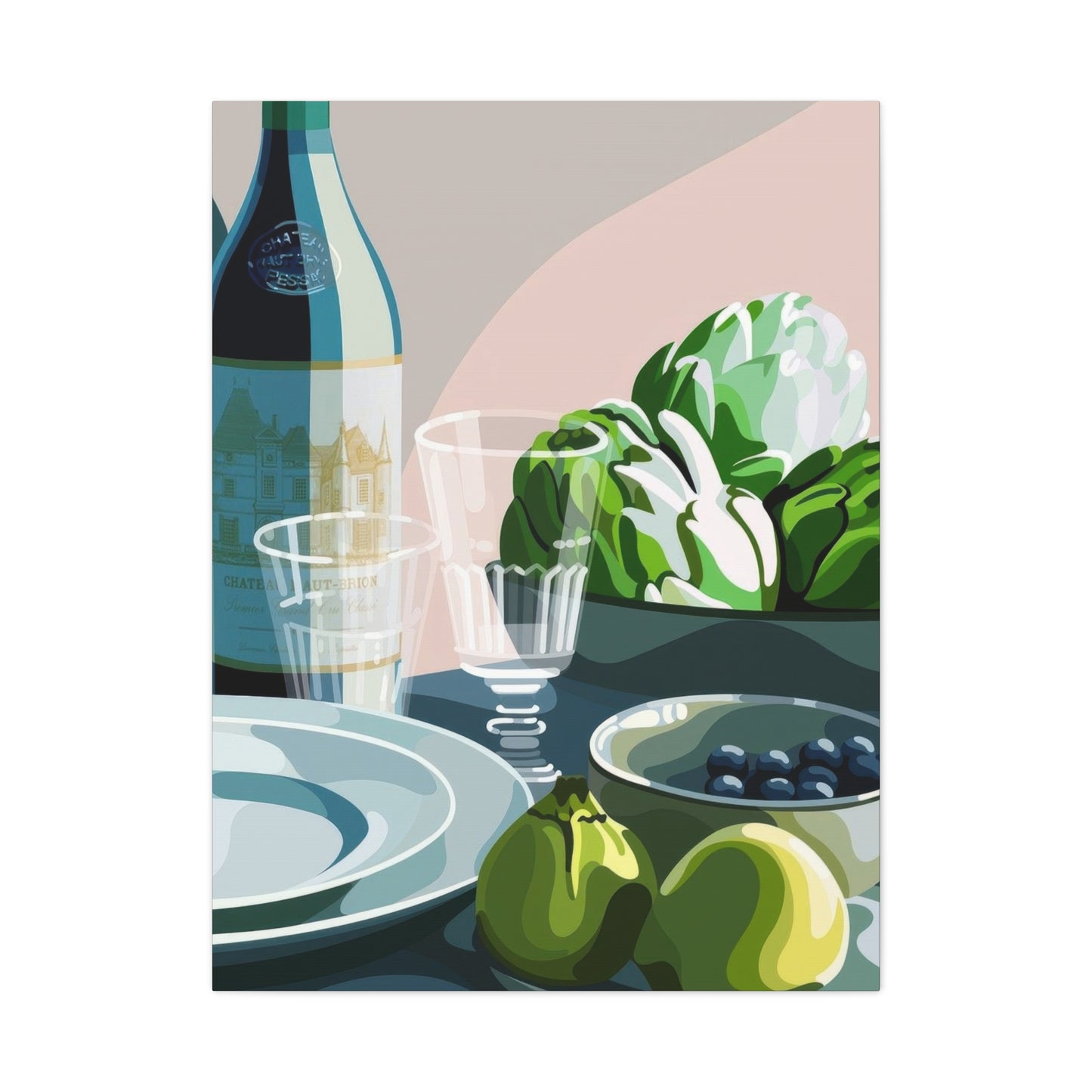 Wine Fruit On Table Wall Art & Canvas Prints