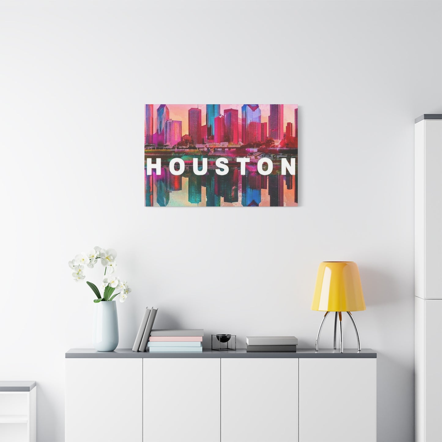 Houston Skyline Mirrored Wall Art & Canvas Prints