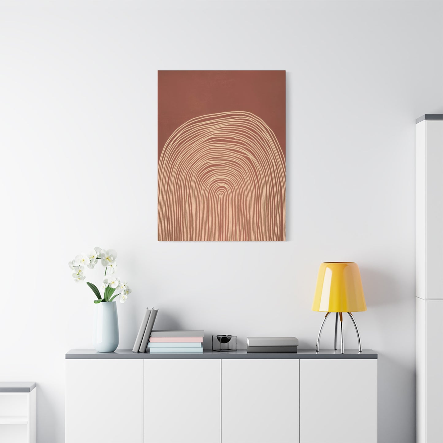 Abstract Concentrix Curves Earth Tones Wall Art & Canvas Prints