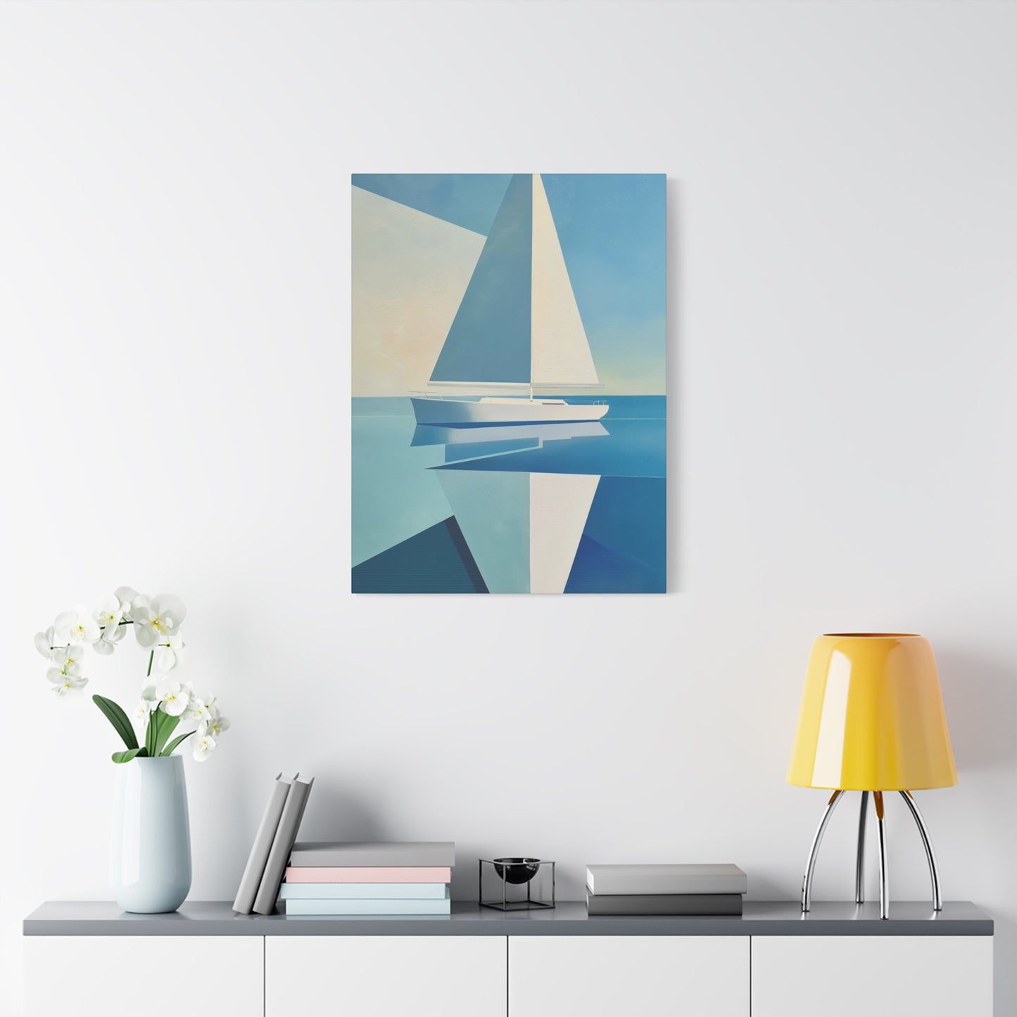 White Sailboat Wall Art & Canvas Prints