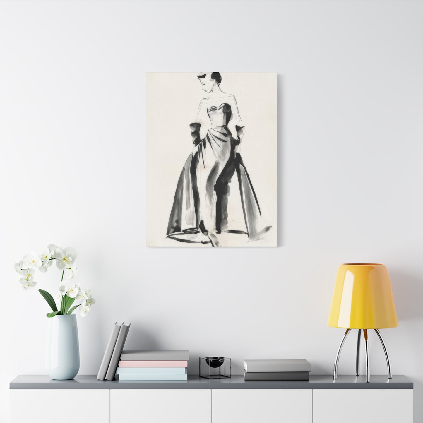 Jennifer Paxton Parker Vintage Costume Sketch Wall Art & Canvas Prints