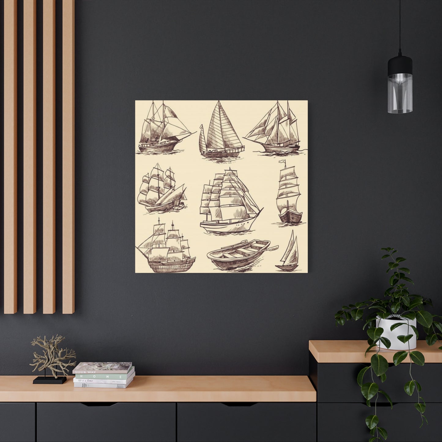 Ship Sailing Painting Wall Art & Canvas Prints