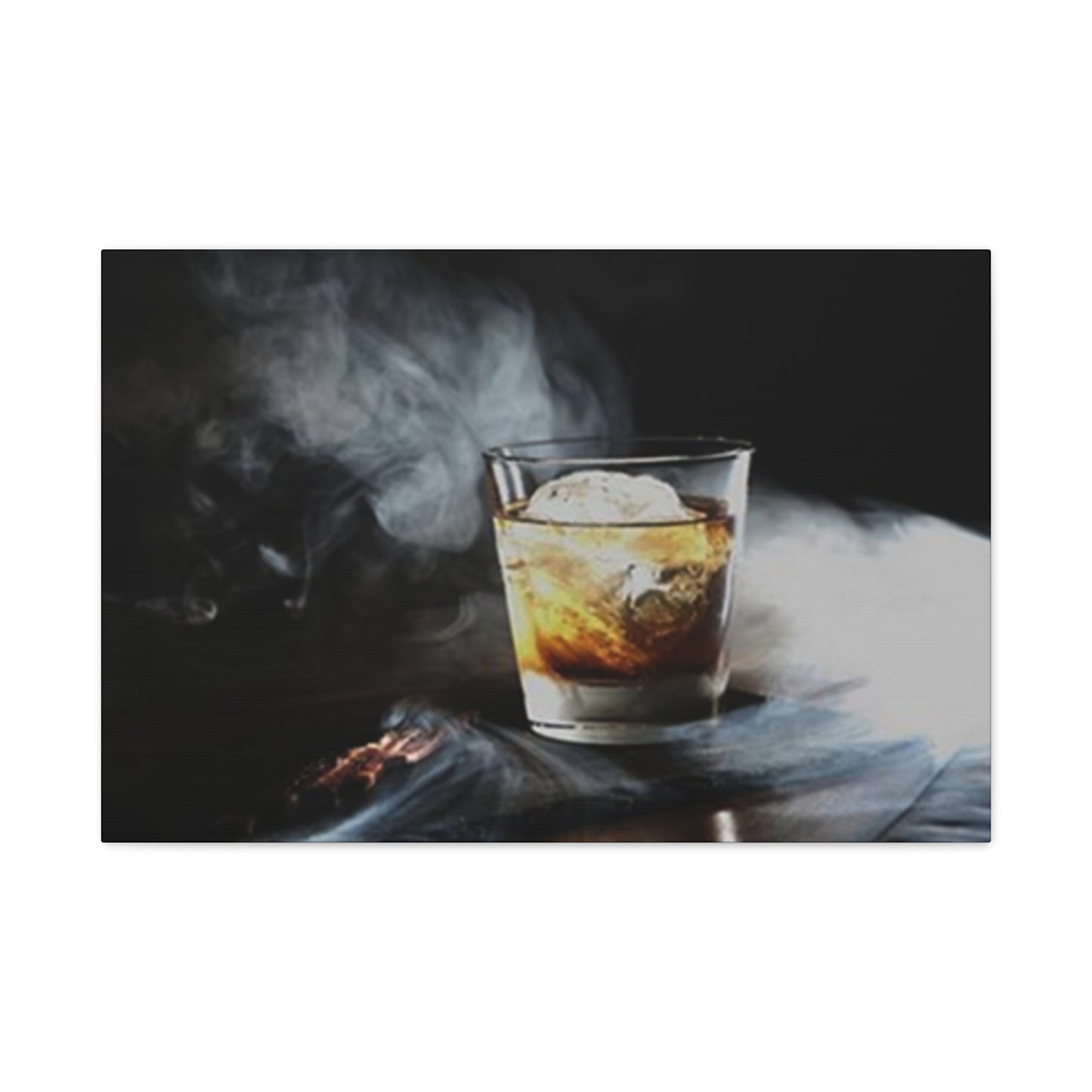Whiskey In Smoke Wall Art & Canvas Prints