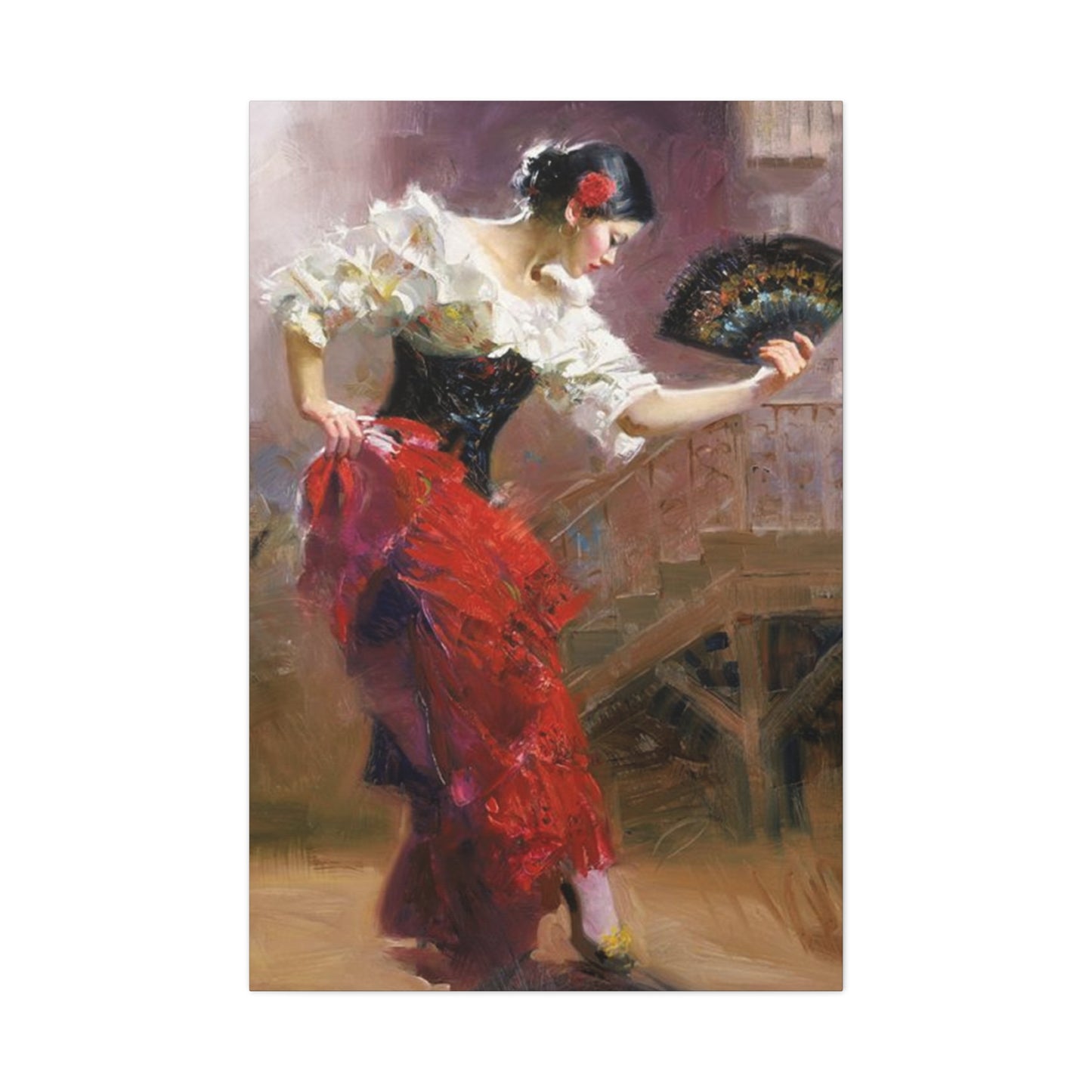 Spain Traditional Dancer Painting Wall Art & Canvas Prints