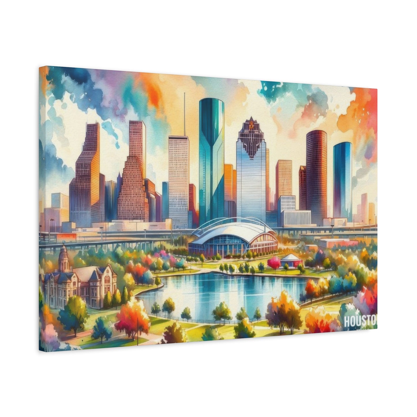 Houston Skyline Vivid Wall Art & Canvas Prints
