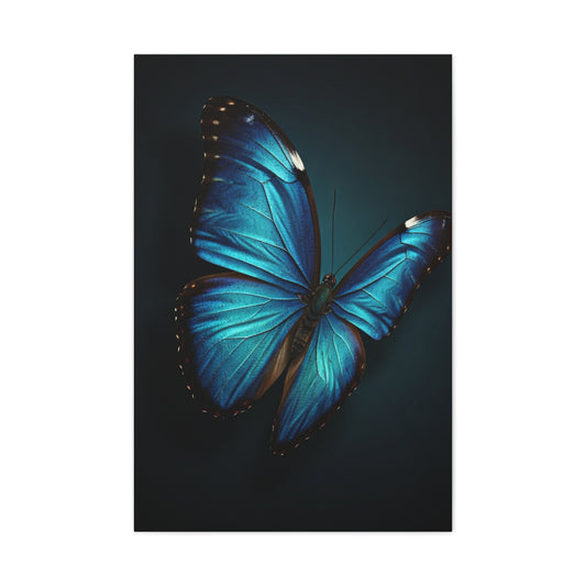 Blue Morpho Butterfly Wings Spread Wall Art & Canvas Prints