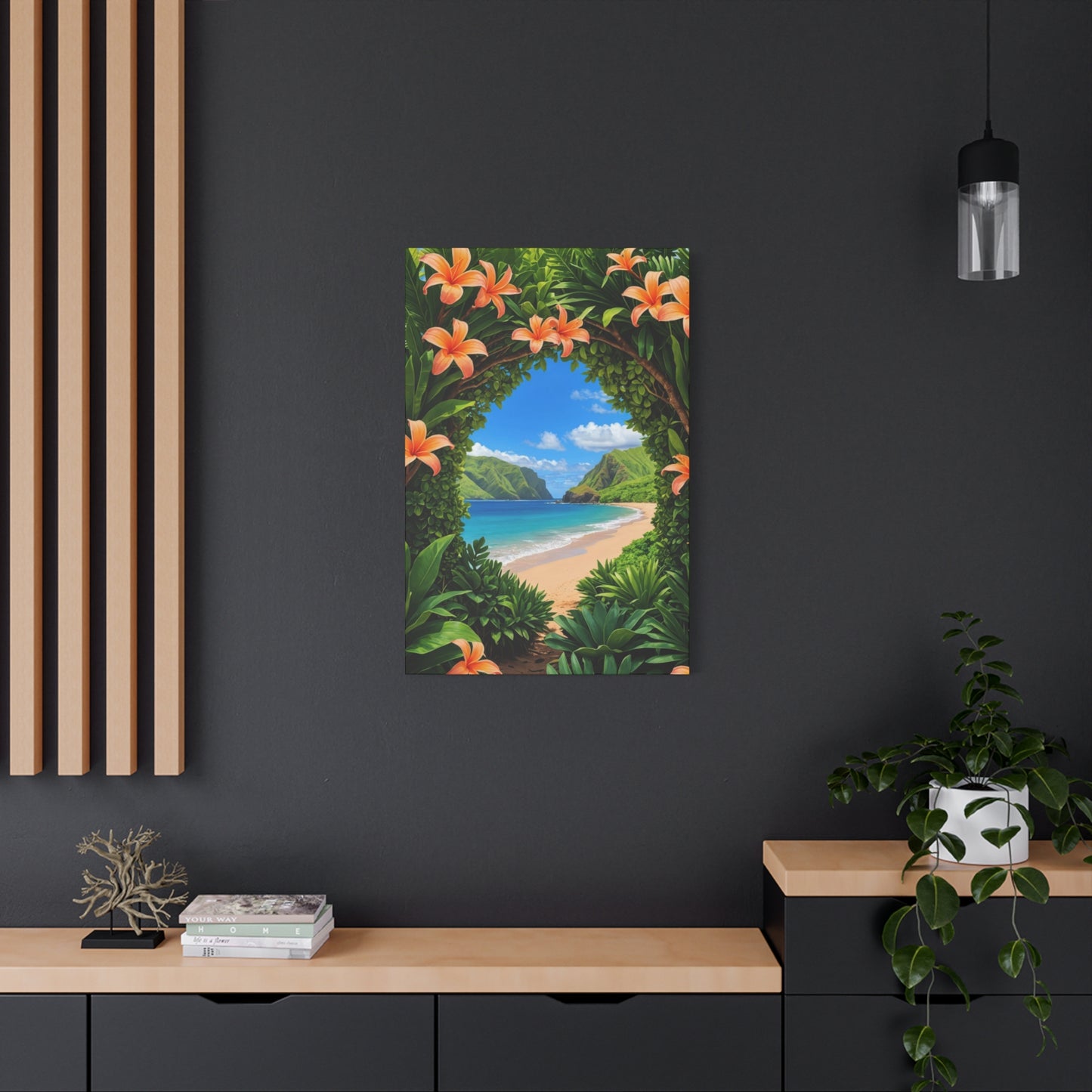 Hawaii Flower Frame Wall Art & Canvas Prints