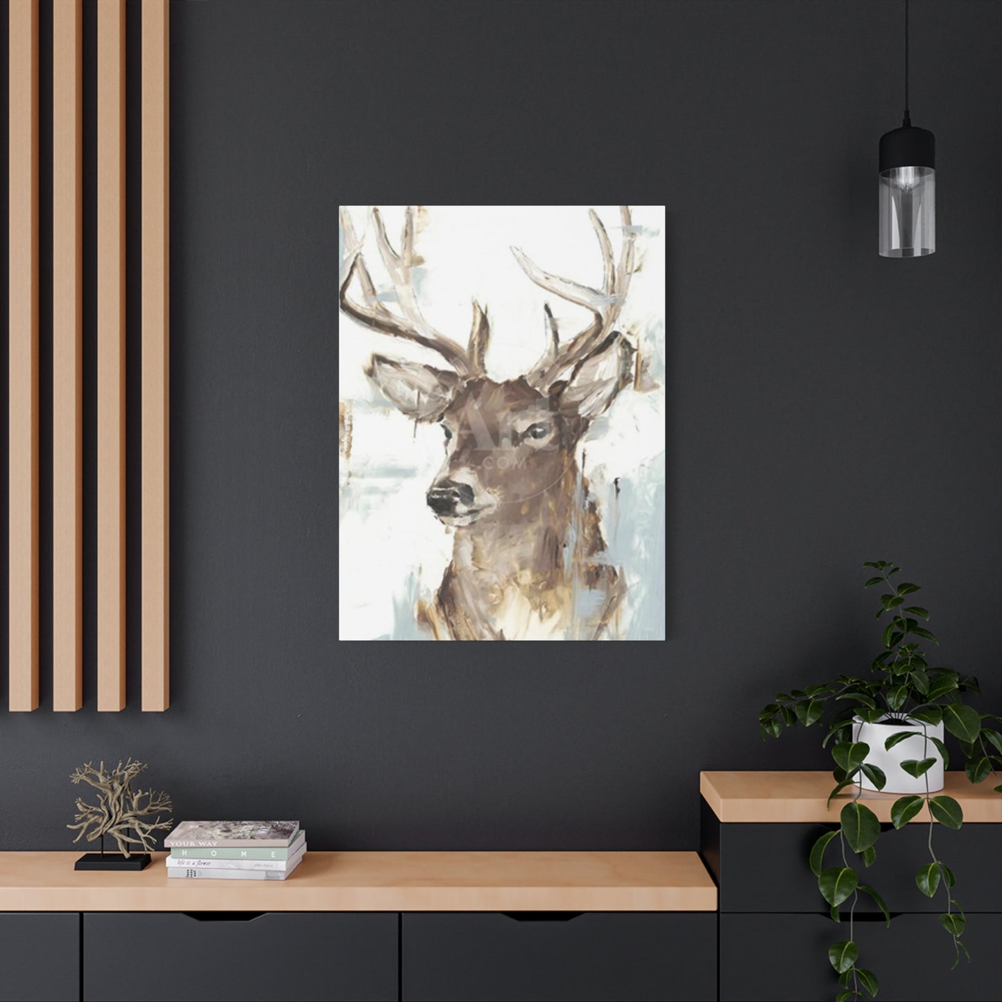 Reindeer Painting Wall Art & Canvas Prints