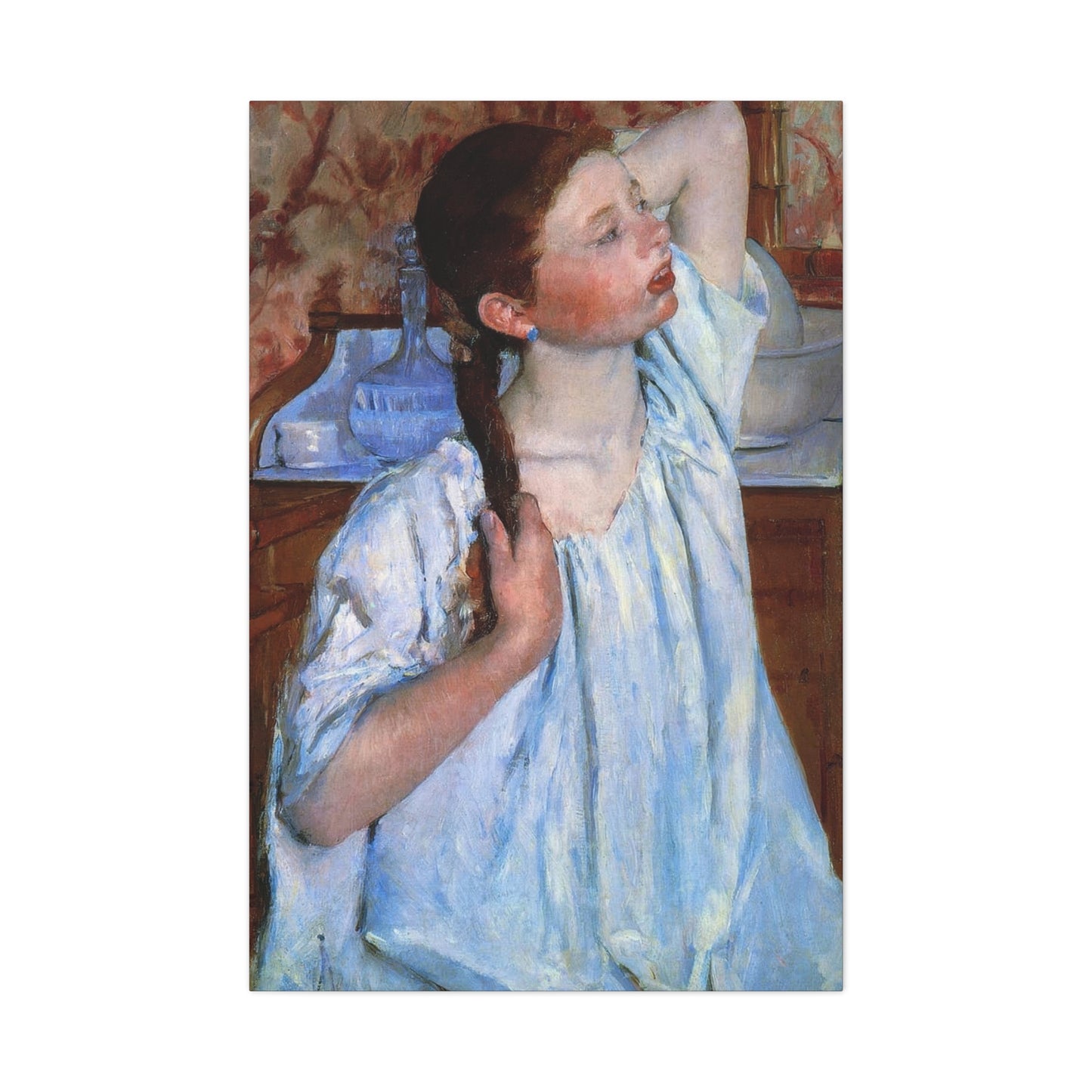 Girl Arraigning Her Hair Impression Wall Art & Canvas Prints