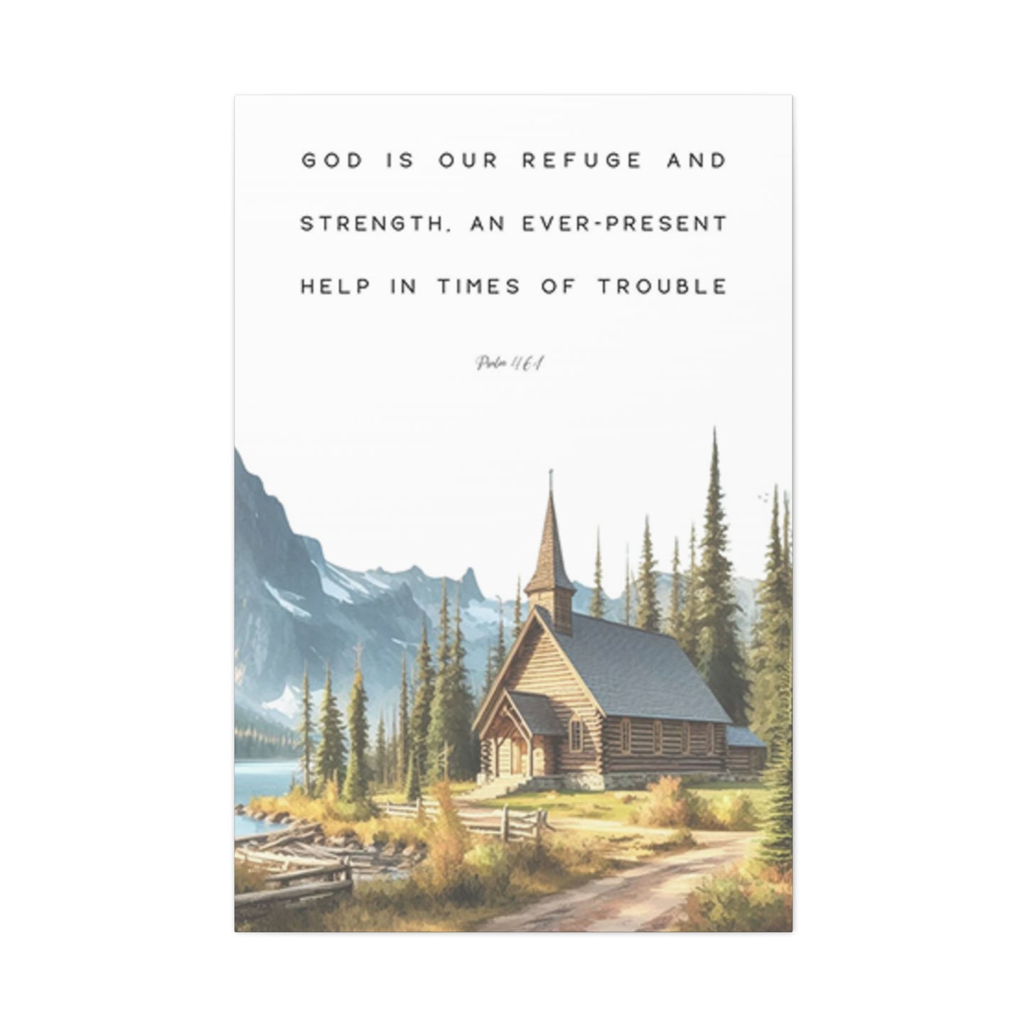 Mountain Home And Scripture Wall Art & Canvas Prints
