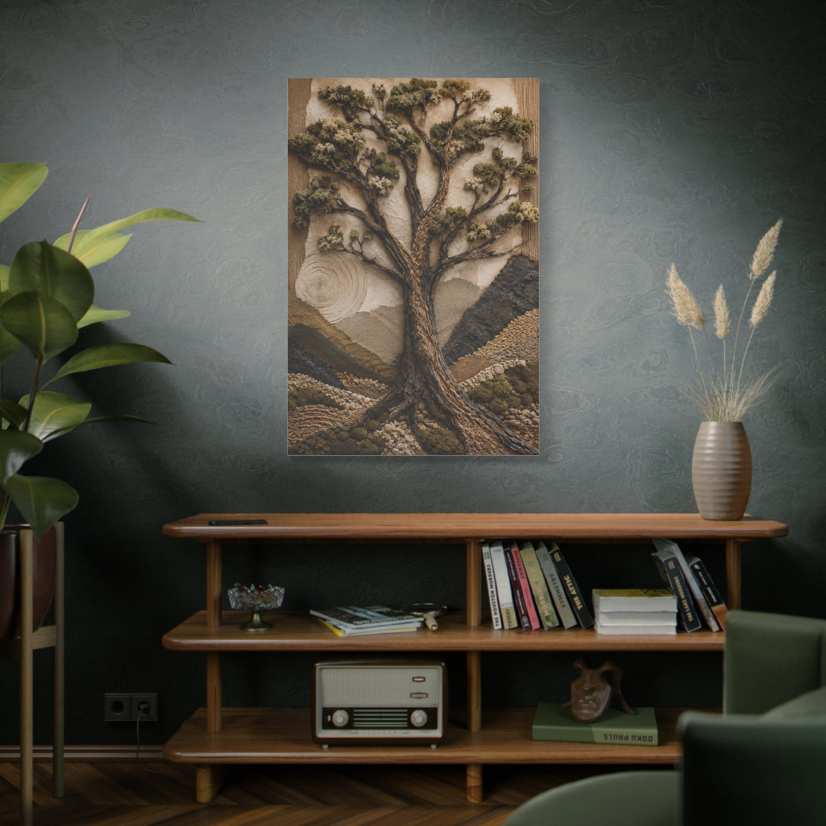 Textured Earth Tree Relief Organic Landscape Trees Wall Art & Canvas Print