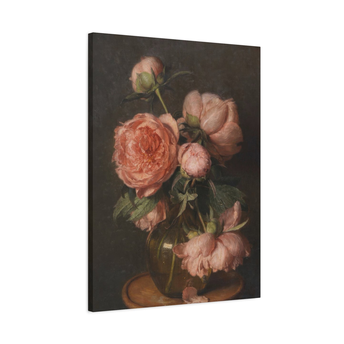Pink Flower Vase Dark Academia Wall Art & Canvas Prints