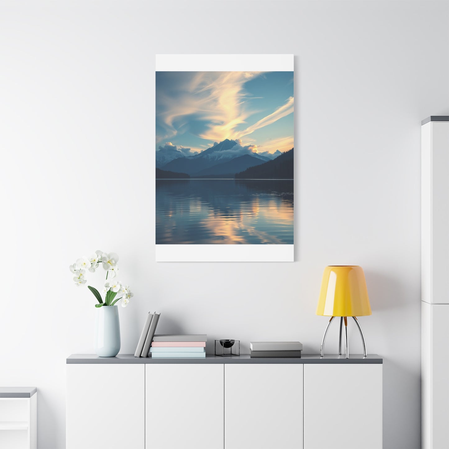 Premium Lake Canvas Print: Tranquil Waters Wall Decor