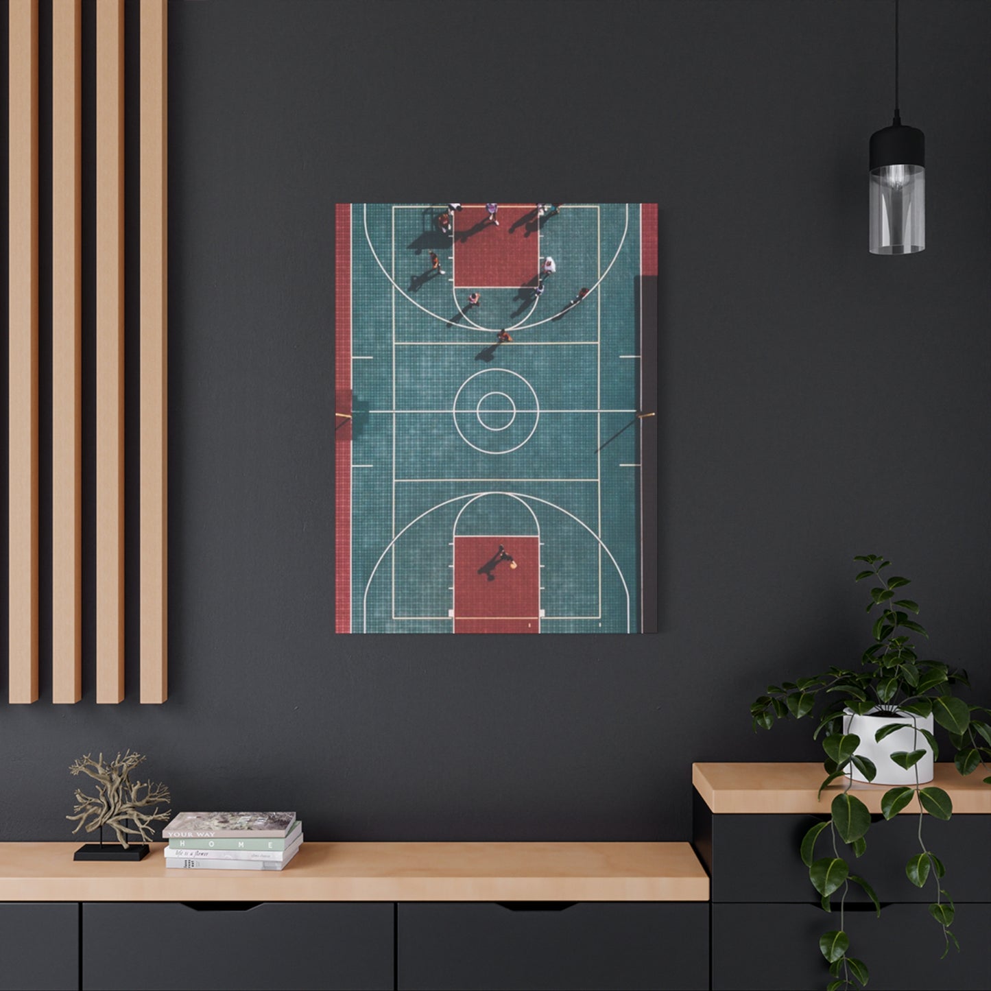 Basketball Court Top View Wall Art & Canvas Prints