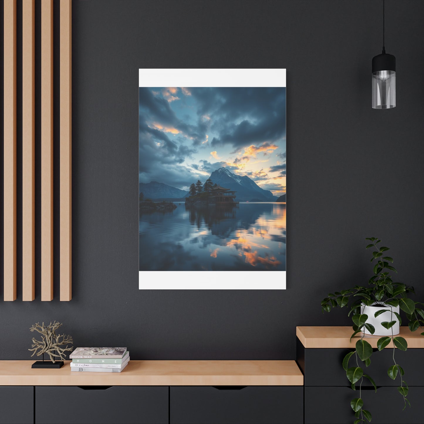 Premium Lake Canvas Print: Tranquil Waters Wall Decor